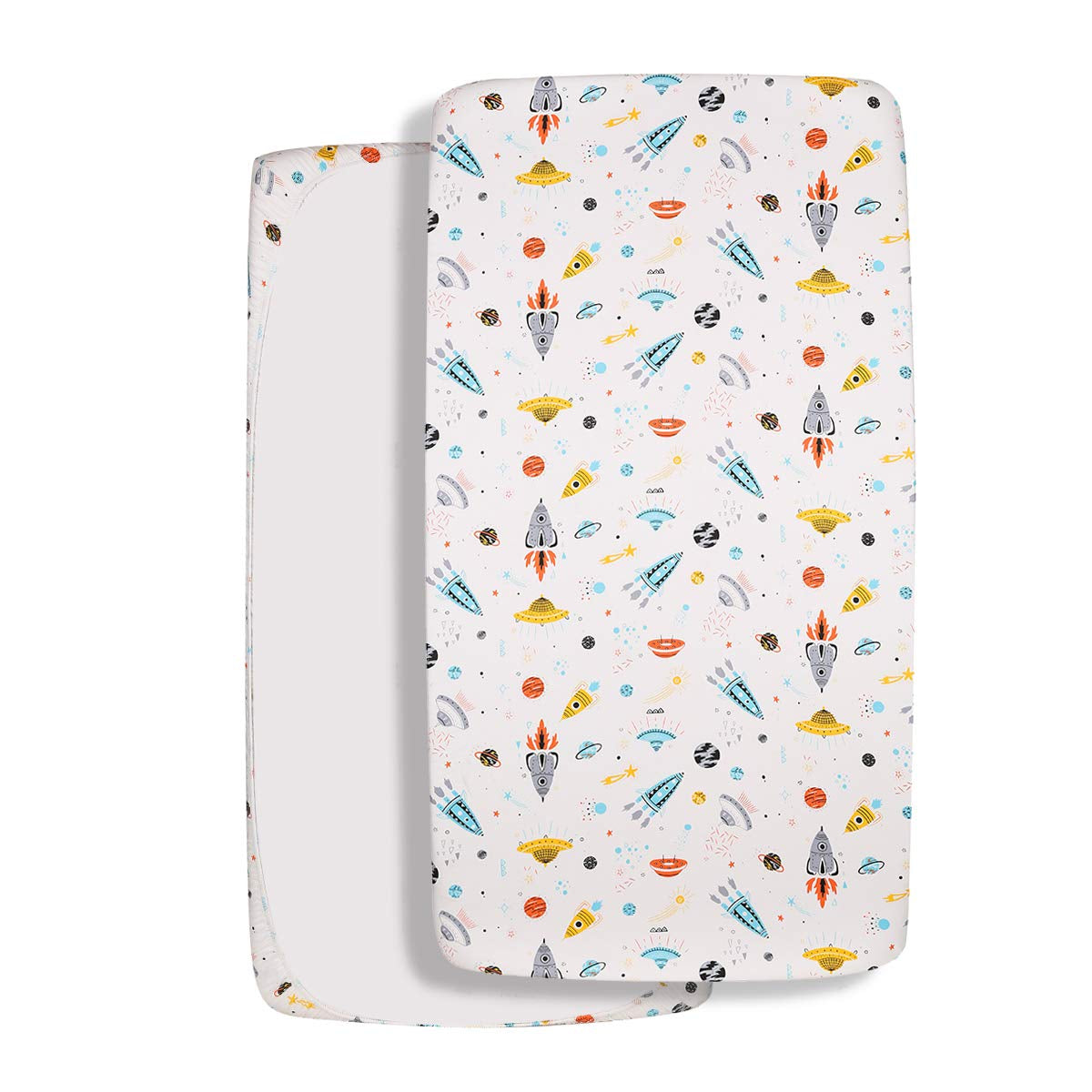 Astronaut Space Galaxy Baby Crib Sheet Outerspace Adventures 100% Soft Breathable Microfiber Baby Sheet Fits Standard Size Crib Mattress 28In X 52In Nursery Sheet -By