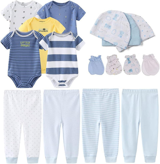 19-Piece  Baby Layette Gift Set -Unisex Newborn Essentials Clothing & Accessories