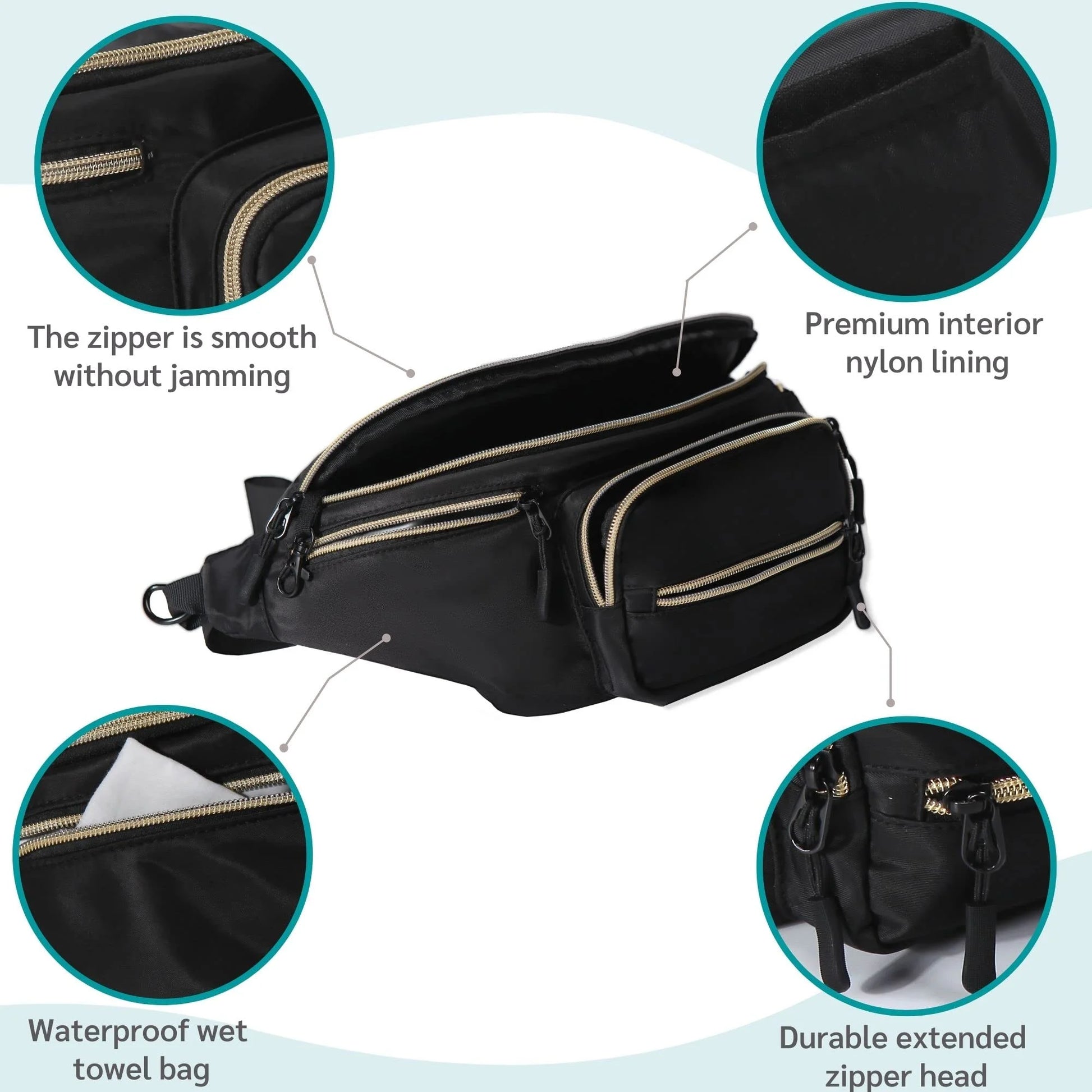 Stylish and Versatile Mini Diaper Bag Purse: The Ultimate Fanny Pack for Moms on the Go with Portable Changing Pad