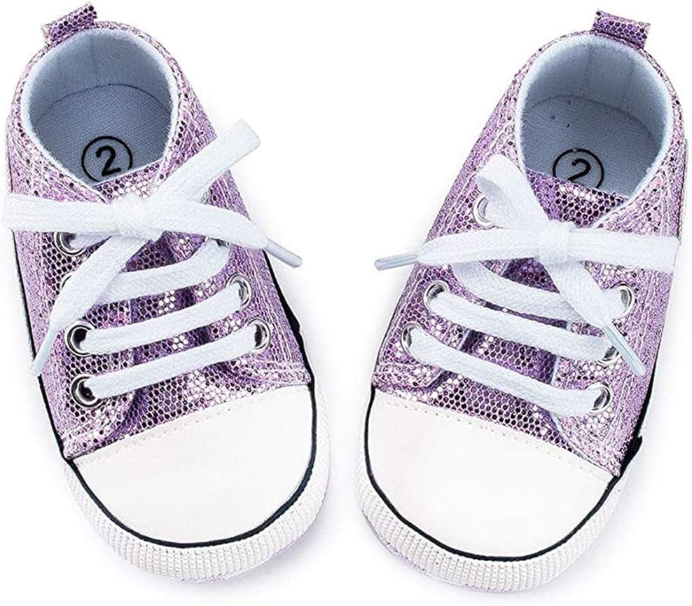 Baby Girls Shoes Soft Anti-Slip Sole Newborn First Walkers High Top Canvas Denim Infant Sneaker