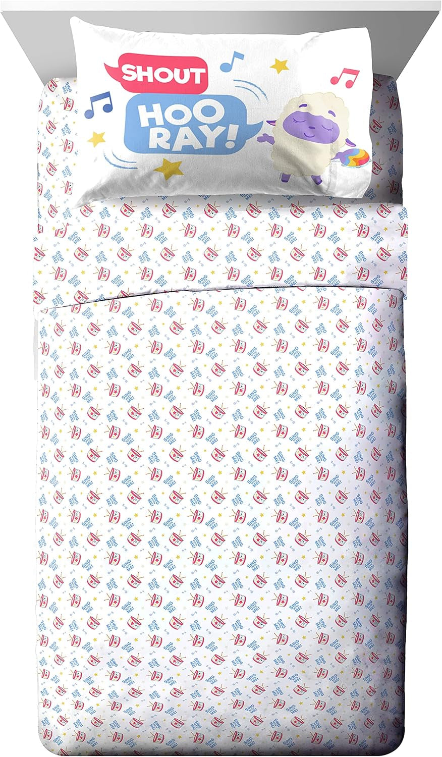 Moonbug  4 Piece Toddler Bed Set - Super Soft Microfiber Comforter & Sheet Set