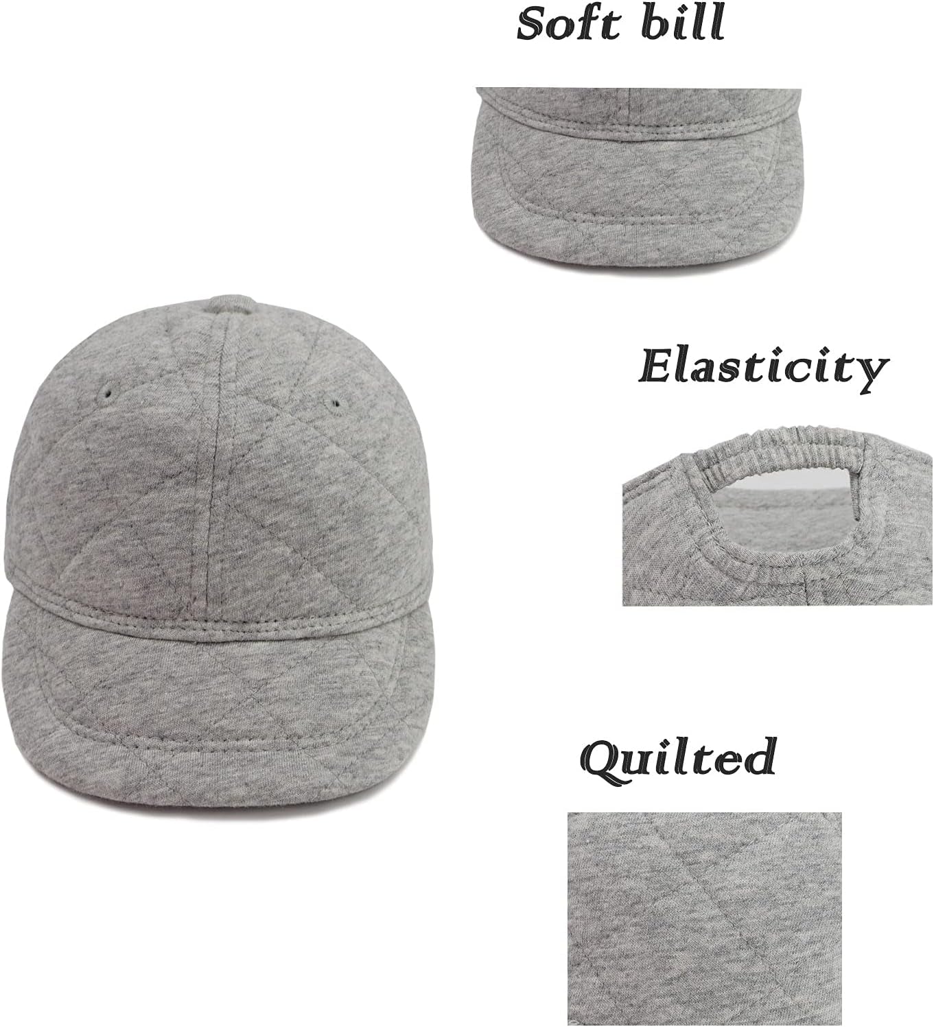 Baby Baseball Cap Infant Sun Hat, Cotton Knit with Soft Brim