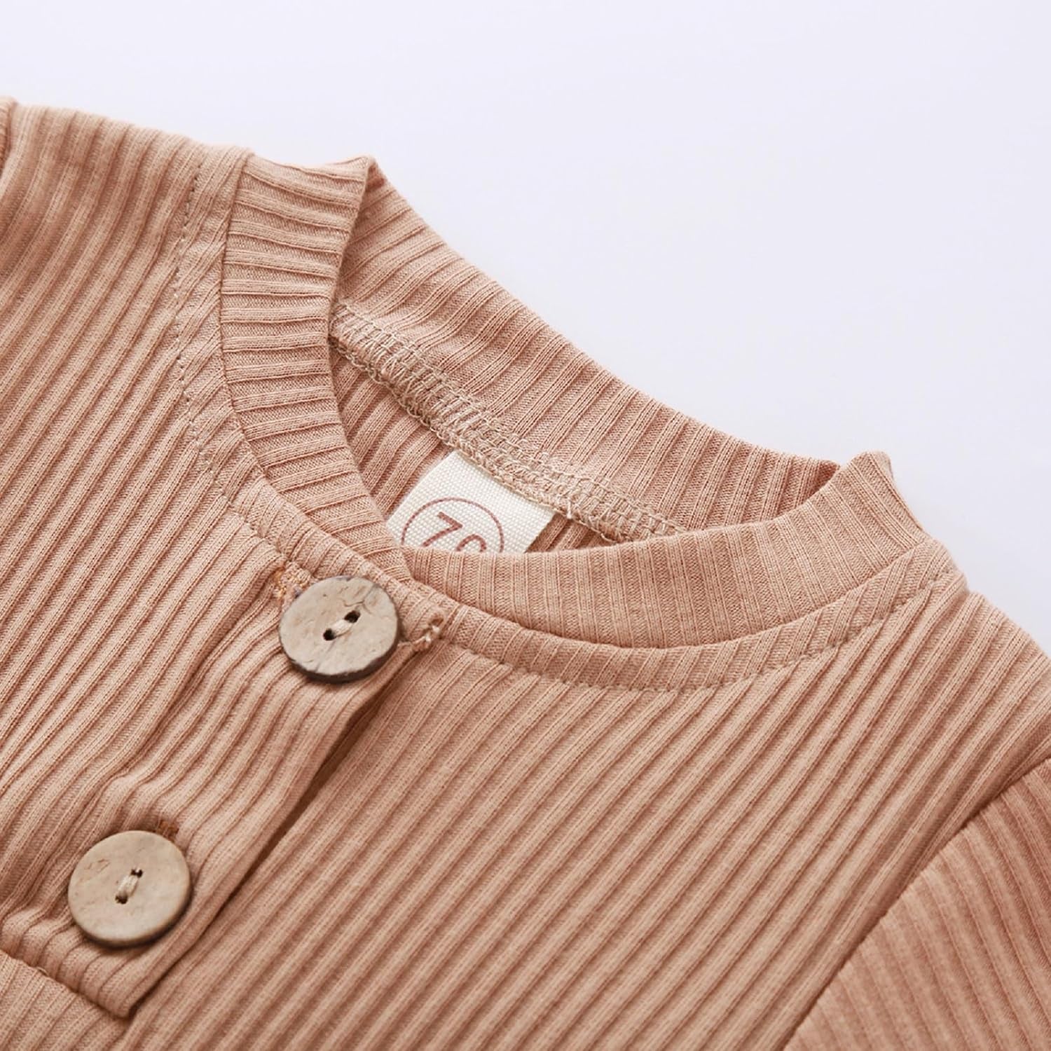 Adorable Ribbed Knitted Cotton Long Sleeve Romper & Pants Set for Newborns - Perfect Fall & Winter Outfit for Baby Boys & Girls