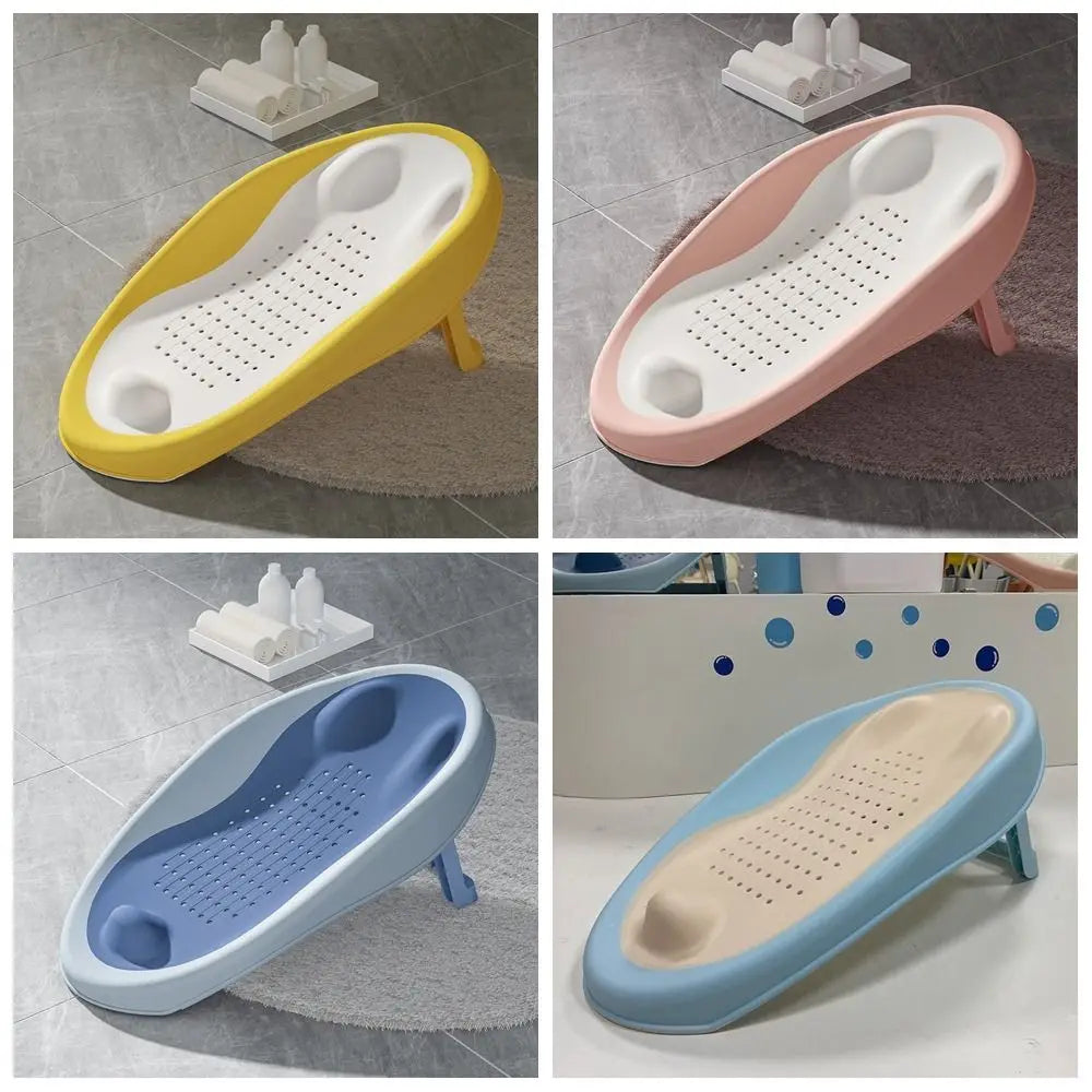 Ultimate Comfort Foldable Baby Bath Seat with Non-Slip Draining Net & Ergonomic Backrest for Infants