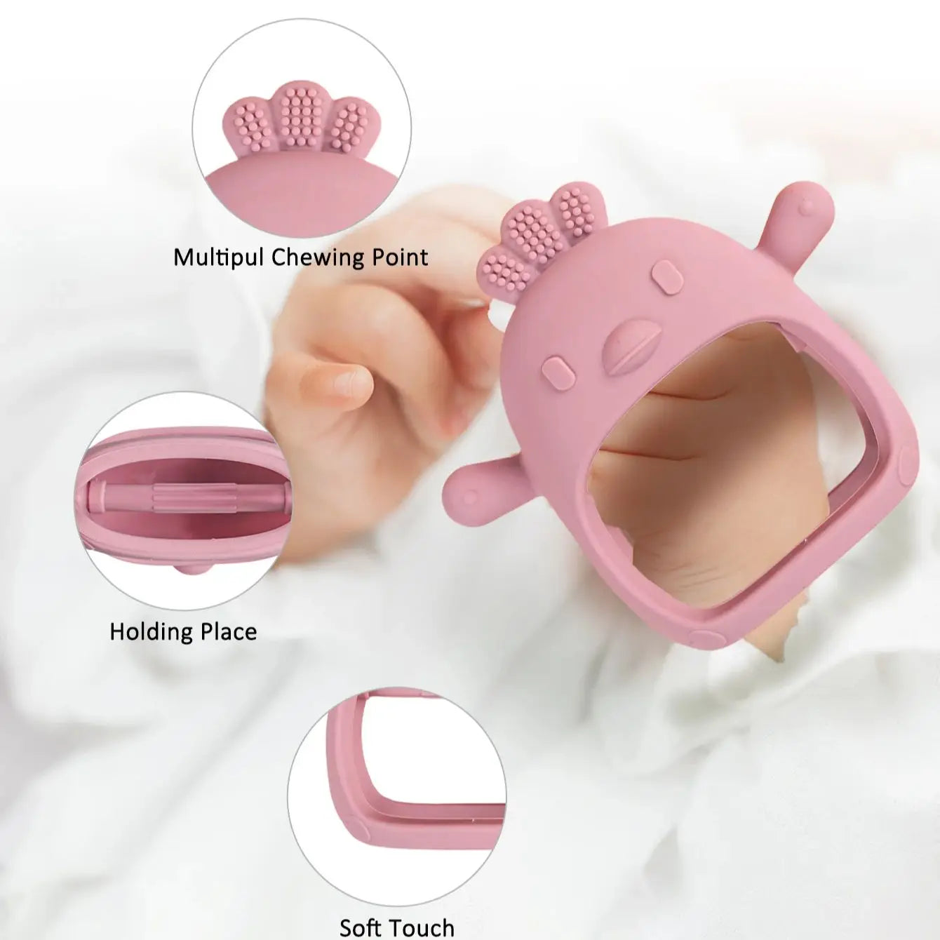 Revolutionary Baby Teether Gloves - BPA Free Silicone for Gentle Teething Relief and Dental Care!