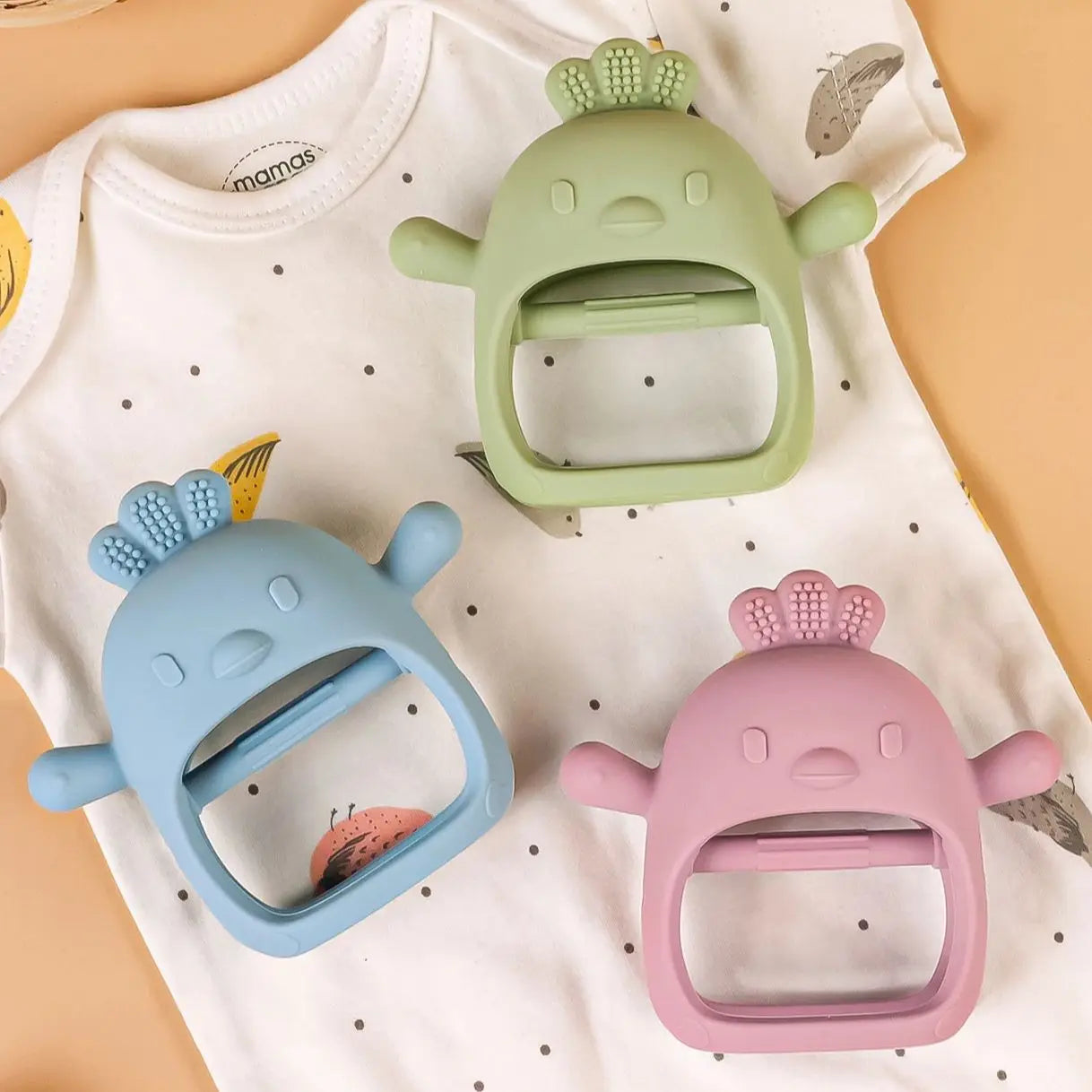 Revolutionary Baby Teether Gloves - BPA Free Silicone for Gentle Teething Relief and Dental Care!