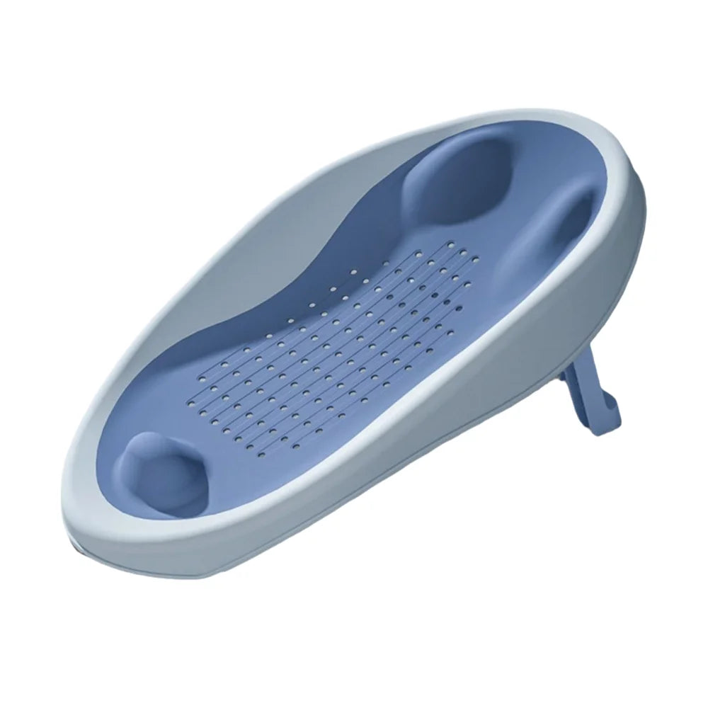 Ultimate Comfort Foldable Baby Bath Seat with Non-Slip Draining Net & Ergonomic Backrest for Infants