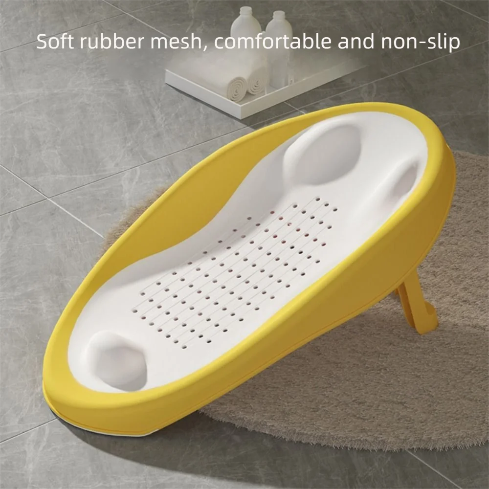 Ultimate Comfort Foldable Baby Bath Seat with Non-Slip Draining Net & Ergonomic Backrest for Infants