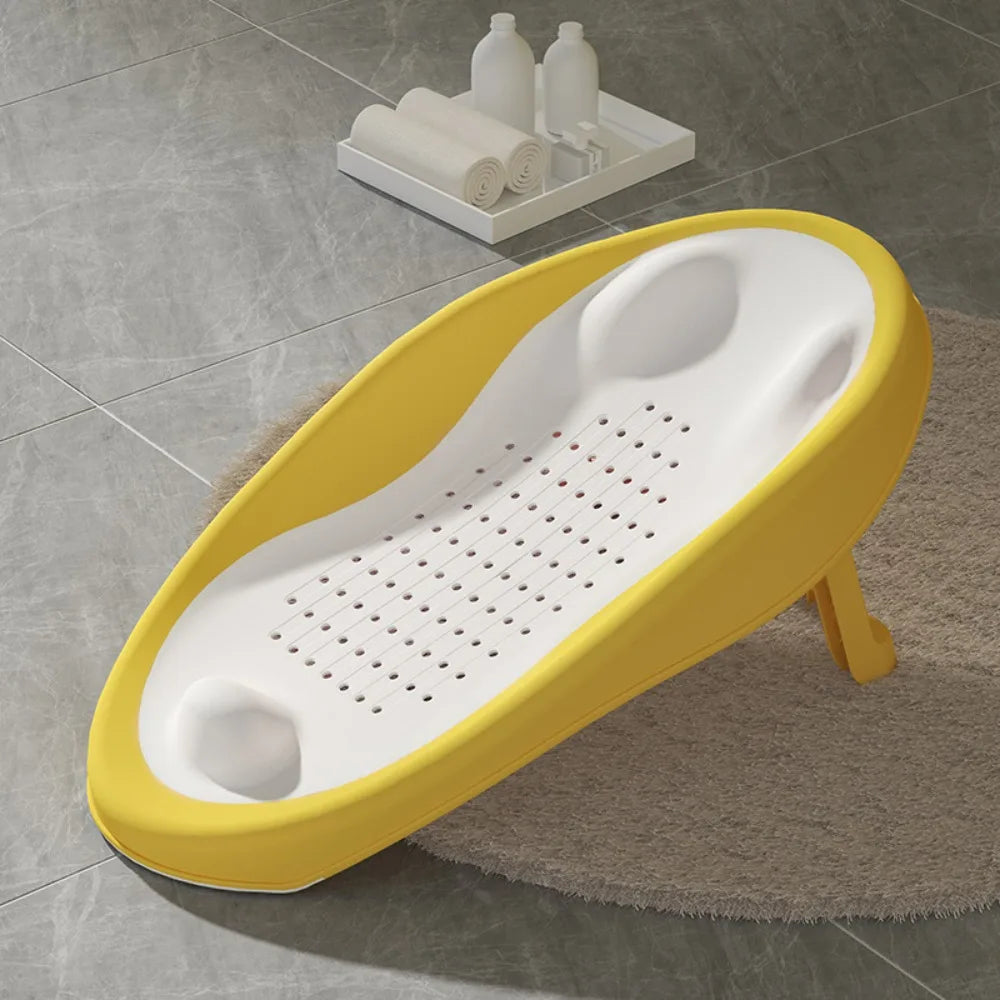Ultimate Comfort Foldable Baby Bath Seat with Non-Slip Draining Net & Ergonomic Backrest for Infants