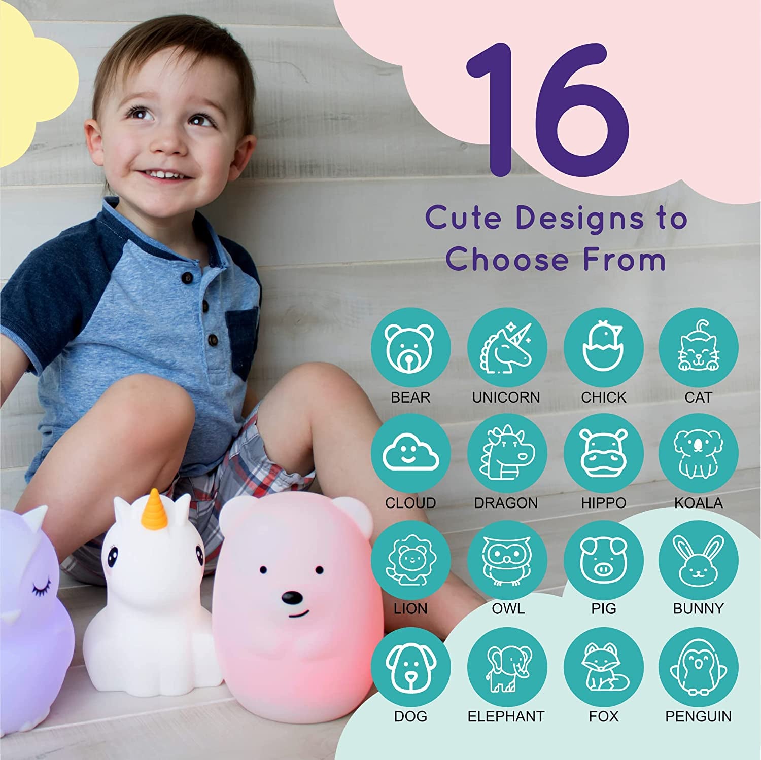 Charming Bunny Design Remote Control Night Light - Soft Color Changing LED Lamp for Kids' Bedrooms with Sleep Timer and Rechargeable Battery