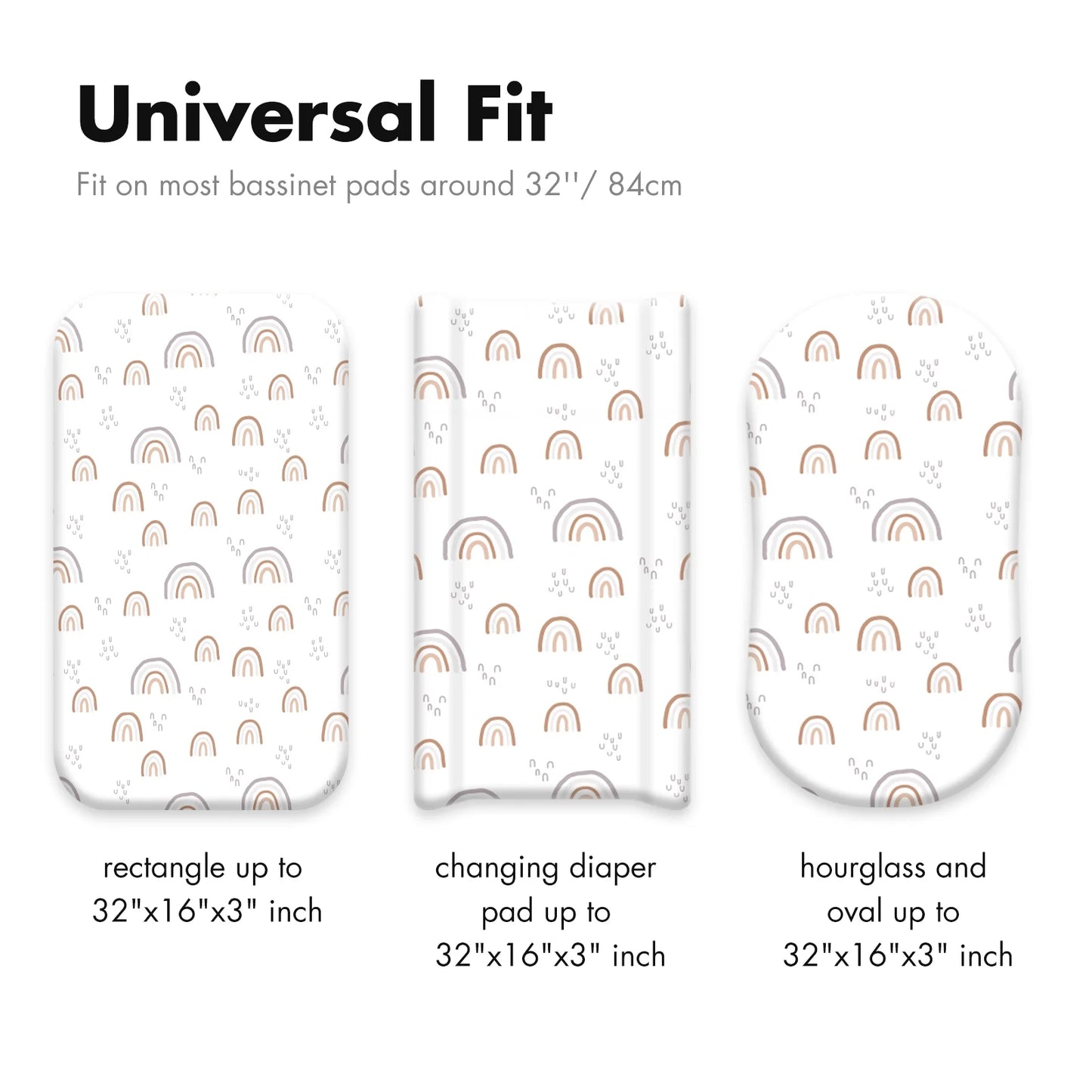 2 - Pack Bassinet Fitted Sheets -Soft & Breathable Cradle Covers for Newborns, GOTS Certified, Gentle Comfort for Baby Sleep.