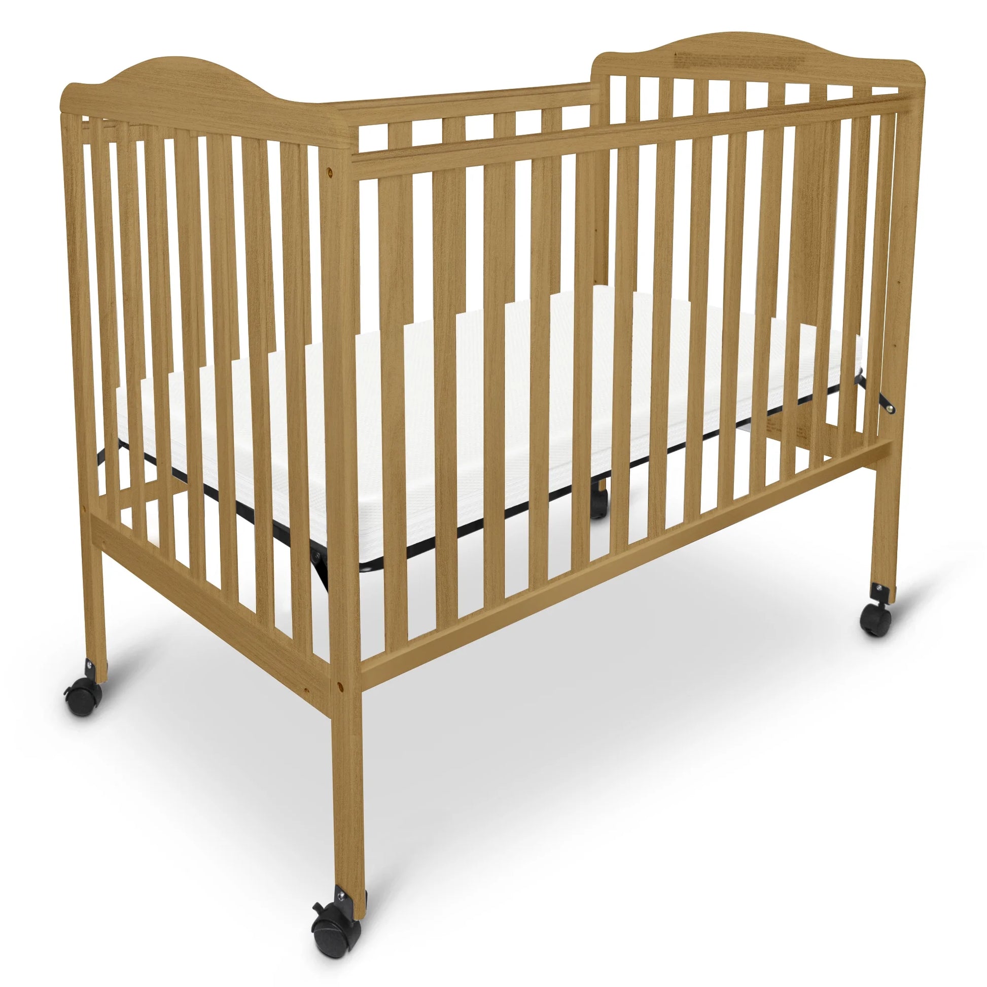 Fizzy Baby 2-in-1 Convertible Wooden Crib & Toddler Bed with Adjustable Mattress Height - Natural Finish