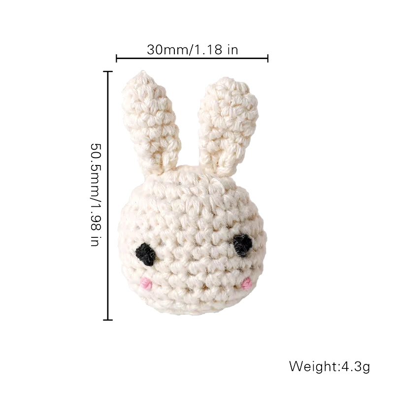 Handmade Crochet Animal Rattle- Soft Wooden Baby Teether Toy (multiple Style)