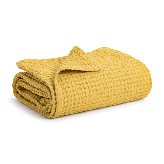 Luxurious 100% Cotton Waffle Baby Blanket - Soft, Breathable, and Perfect for Swaddling in Any Nursery or Stroller - Unisex Receiving Blanket for Cozy Naps and Adventures
