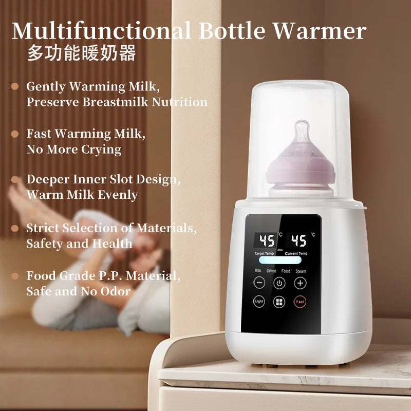 6-in-1 Baby Bottle Warmer & Sterilizer - Accurate Temperature Control for Perfectly Heated Milk and Food