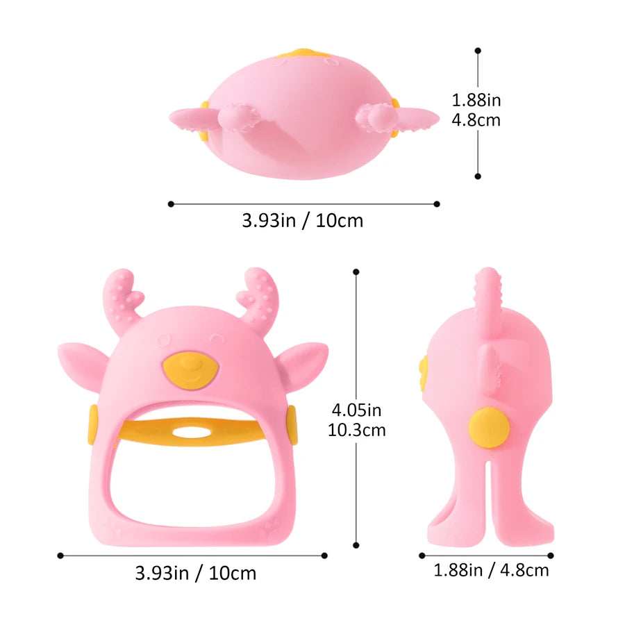 Delightful Animal-Shaped Silicone Teether: Soft & Safe Baby Care Essential