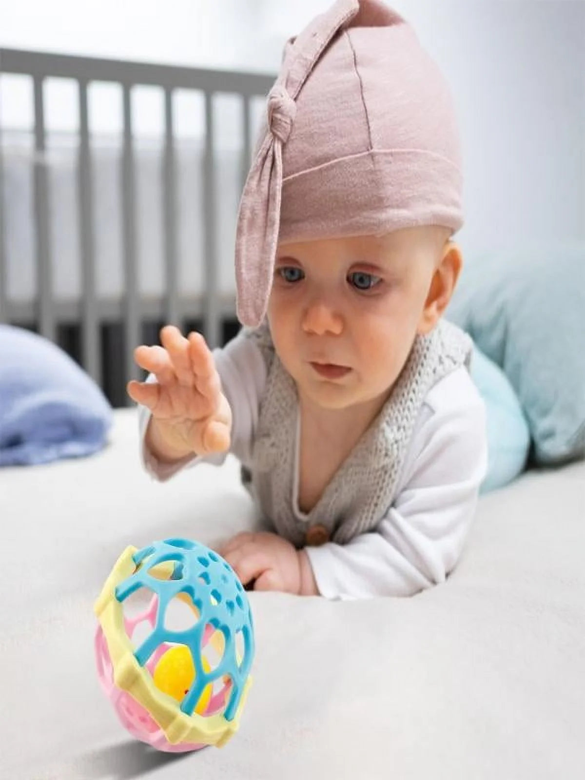 Kids Early Educational Rattles Ball Toys Colorful Soft Hand Grasping Bell Newborn Baby Toy