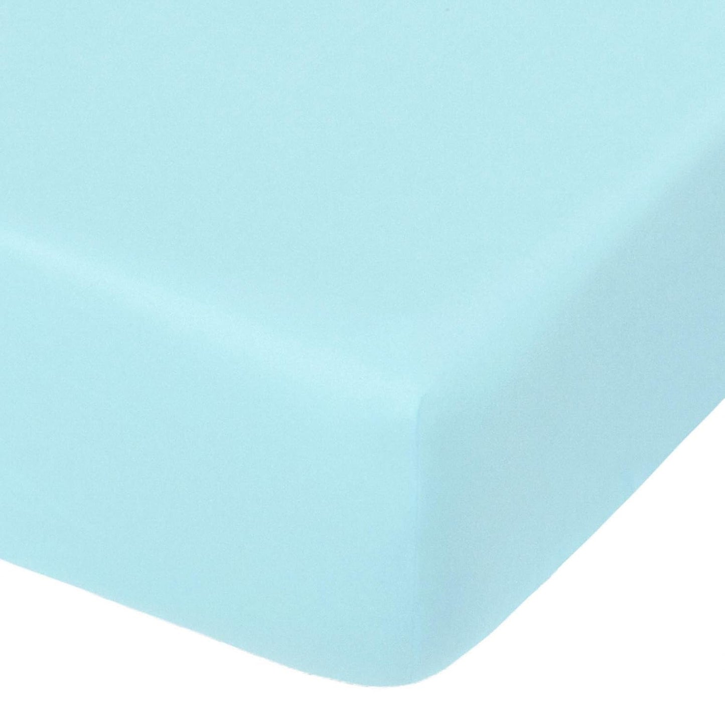 Brushed Microfiber Crib Sheet- Super Soft & Cozy / Sky Blue / Fits Standard Crib Mattress