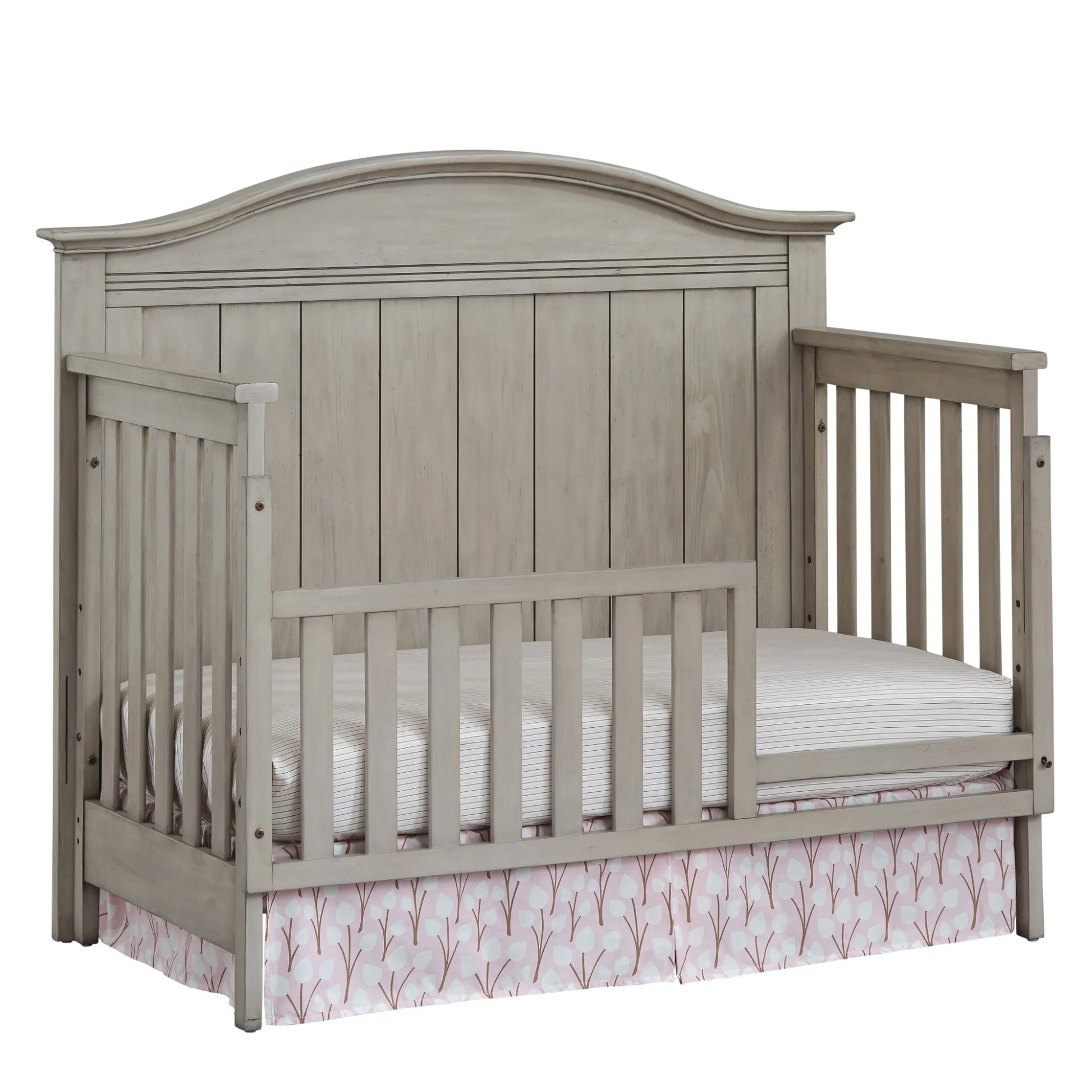 Soho Baby 4-in-1 Convertible Crib- Timeless Finish Stone wash Finish. Grows with Your Little One