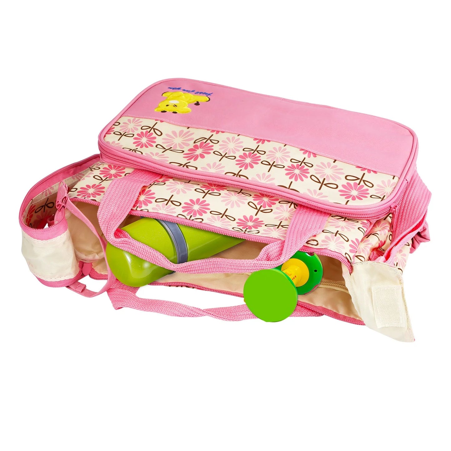 Stylish Diaper Bag Tote for Boys & Girls - 5-Piece Multifunctional Mommy Bag with Shoulder Strap - Large Size