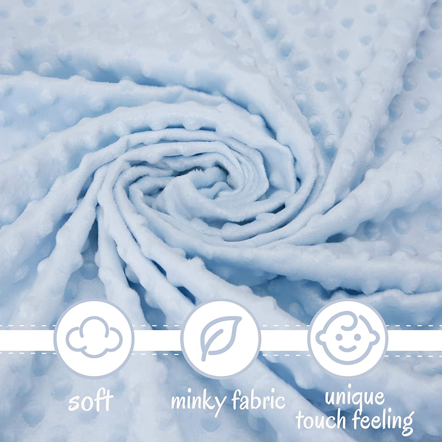 Blue Teddy Bear Lovey -Soft 16" Snuggle Boddy for Newborns & Toddlers