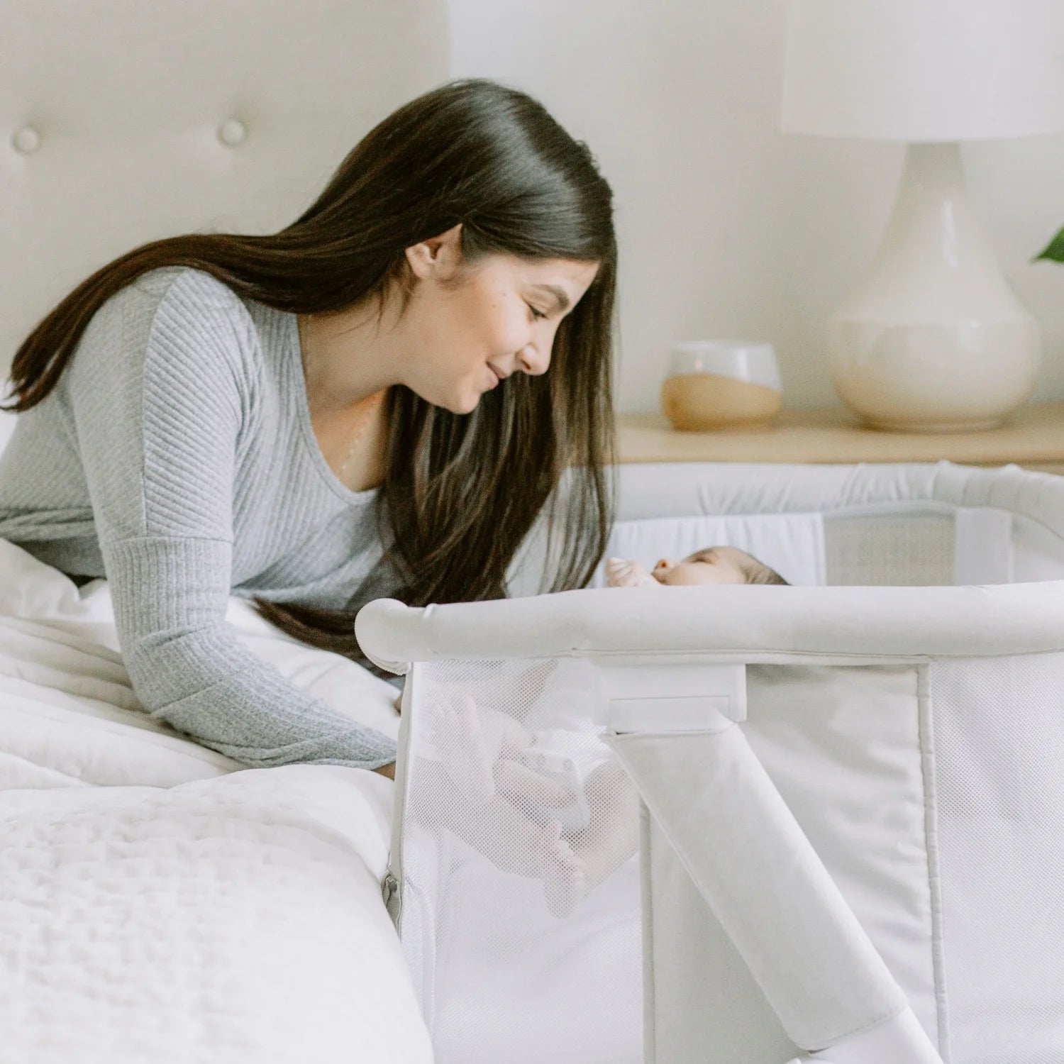 Baby Delight 3-in-1 Beside Me Dreamer Bassinet _ Driftwood Gray/Premium Beside Sleeper for Newborns, Adjustable &Portable Design