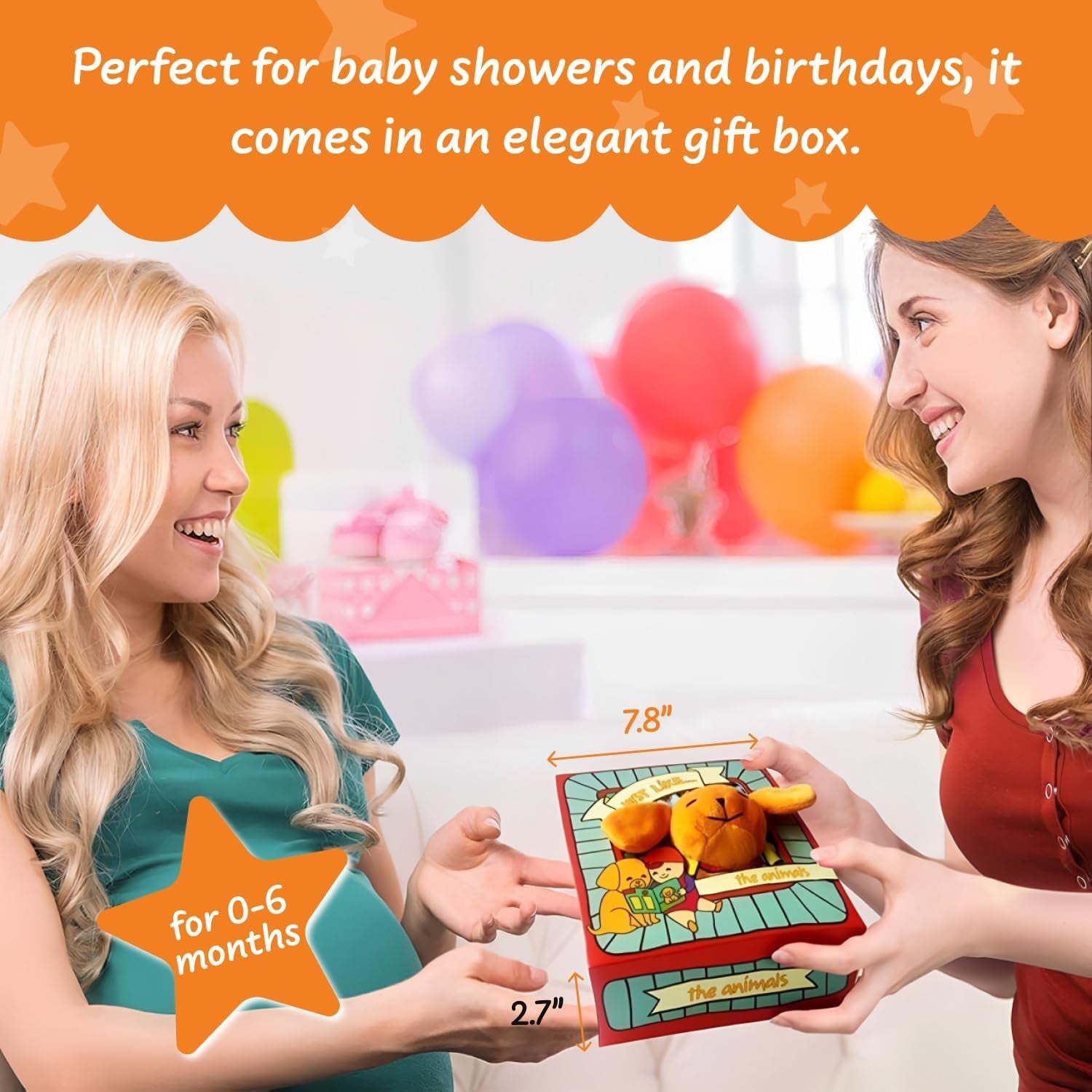 Engaging Soft Cloth Baby Crinkle Books for Infants - Perfect Gift for 1-Year-Olds with Bright Colors and Sensory Features
