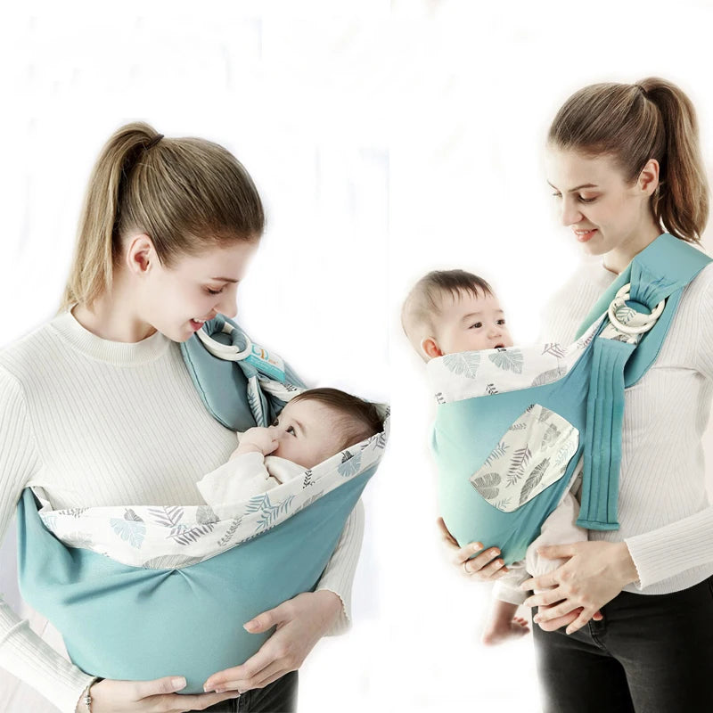 Versatile Baby Wrap Carrier: Dual Use Sling for Newborns - Comfortable Mesh Fabric Nursing Cover for Infants Up to 130 Lbs (0-36 Months)