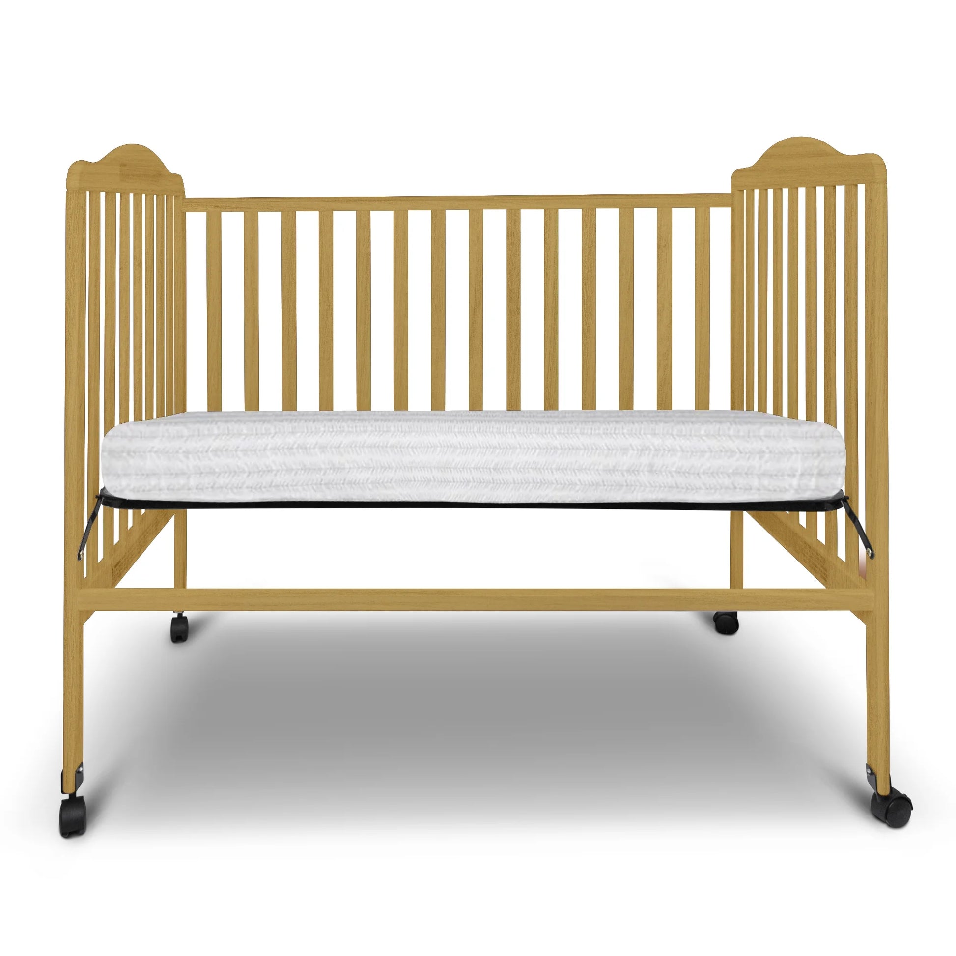 Fizzy Baby 2-in-1 Convertible Wooden Crib & Toddler Bed with Adjustable Mattress Height - Natural Finish