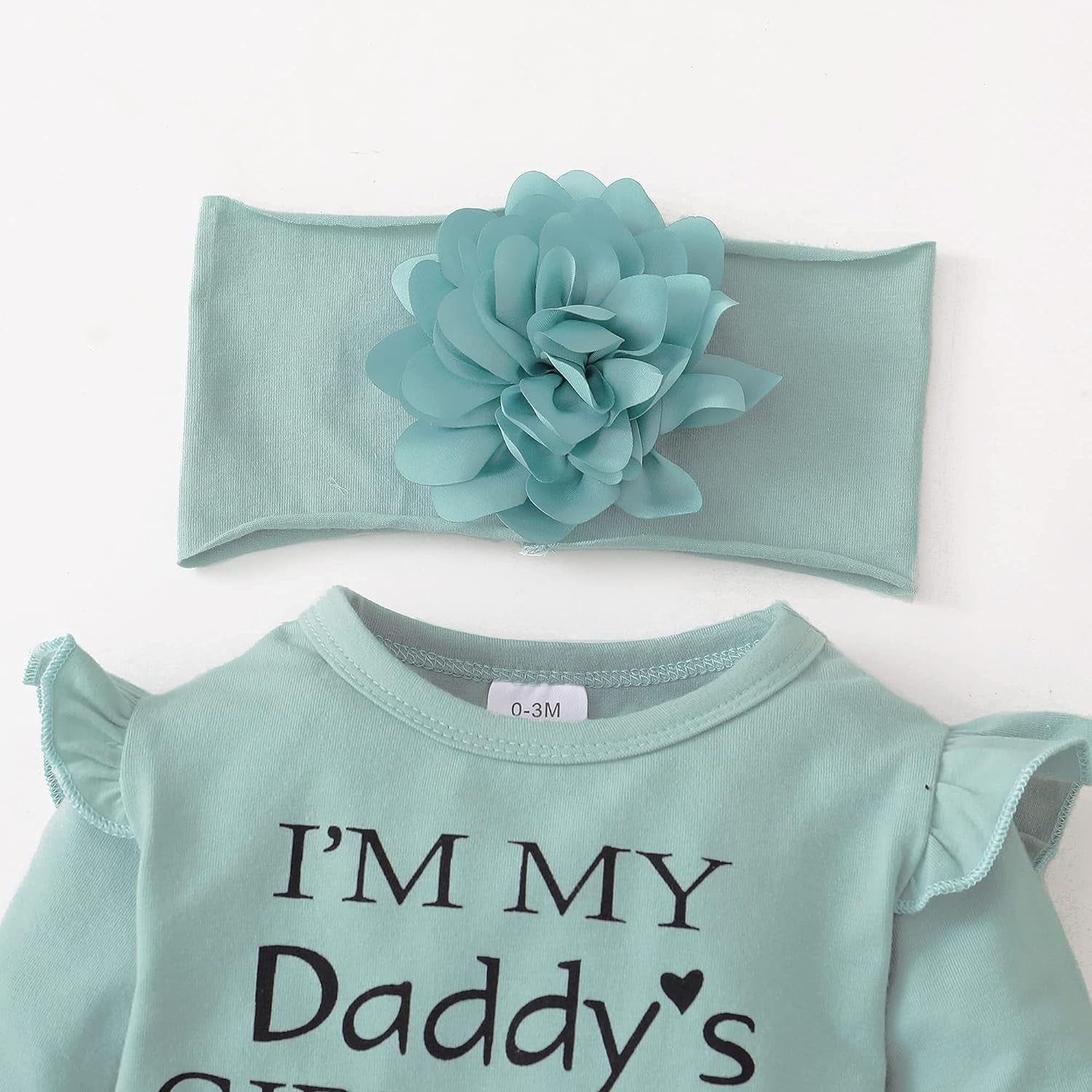 Adorable Floral Ruffle Romper Set for Newborn Baby Girls - Stylish Cotton Outfit for Toddlers