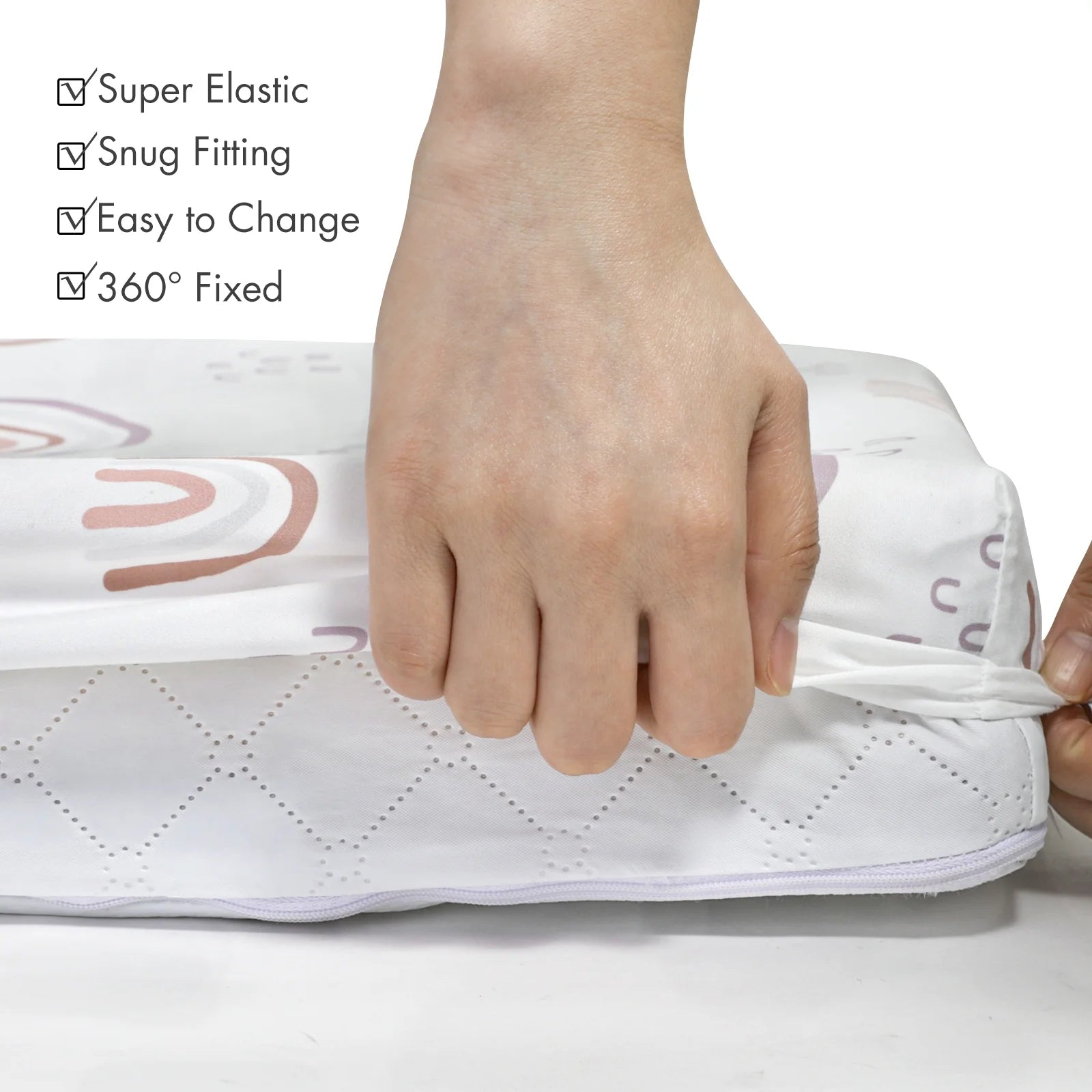 2 - Pack Bassinet Fitted Sheets -Soft & Breathable Cradle Covers for Newborns, GOTS  Certified, Gentle Comfort for Baby Sleep.