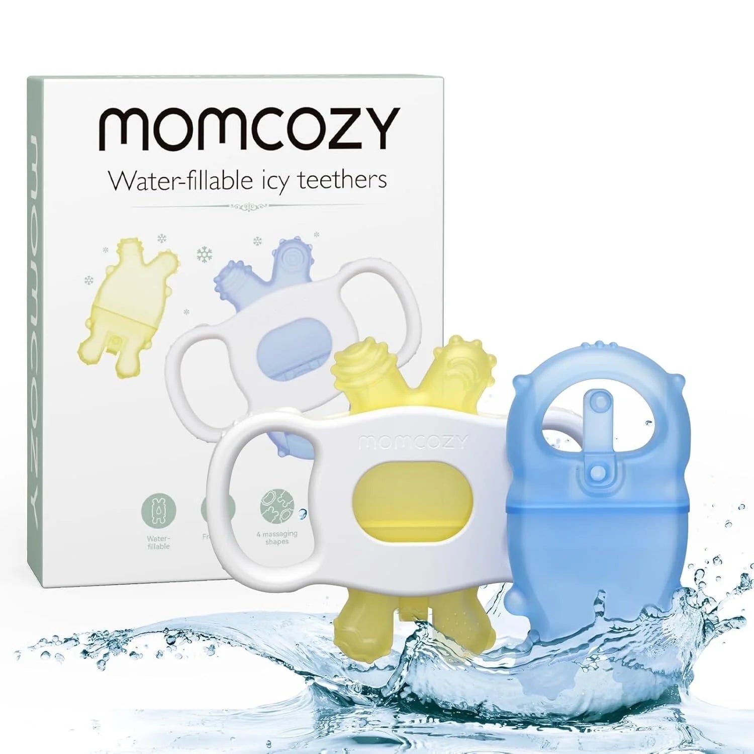 Momcozy 2-Pack Baby Teether Toys - Chill Teether for Soothing Relief