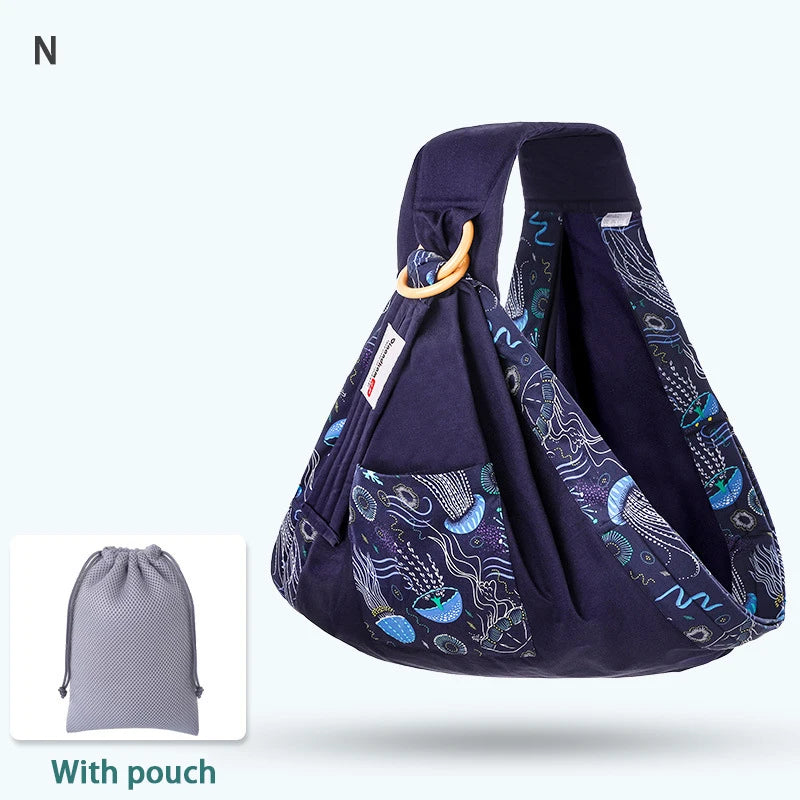 Versatile Baby Wrap Carrier: Dual Use Sling for Newborns - Comfortable Mesh Fabric Nursing Cover for Infants Up to 130 Lbs (0-36 Months)
