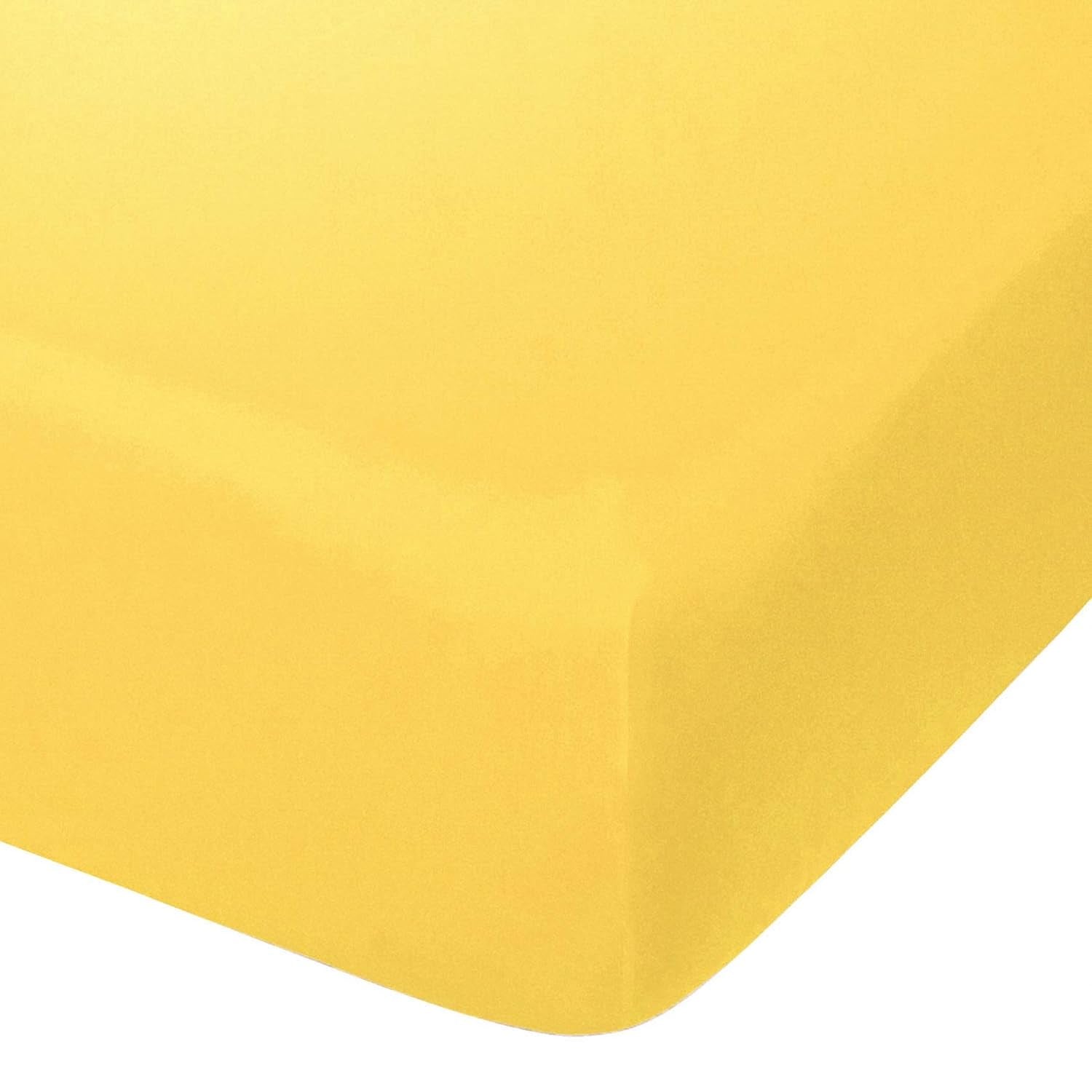 Brushed Microfiber Crib Sheet-Super Soft & Cozy / Sunshine Yellow / Fits Standard Crib Mattress