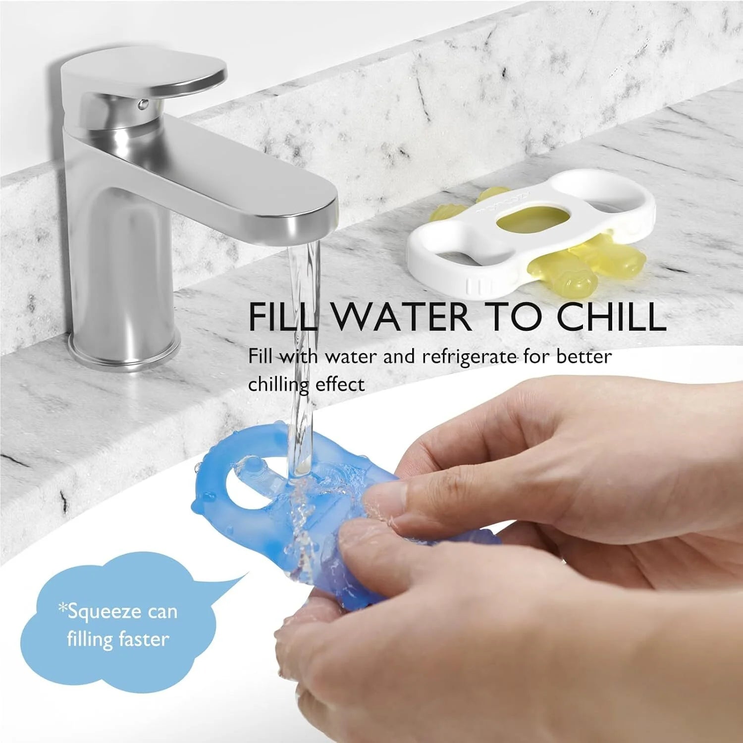 Momcozy 2-Pack Baby Teether Toys - Chill Teether for Soothing Relief