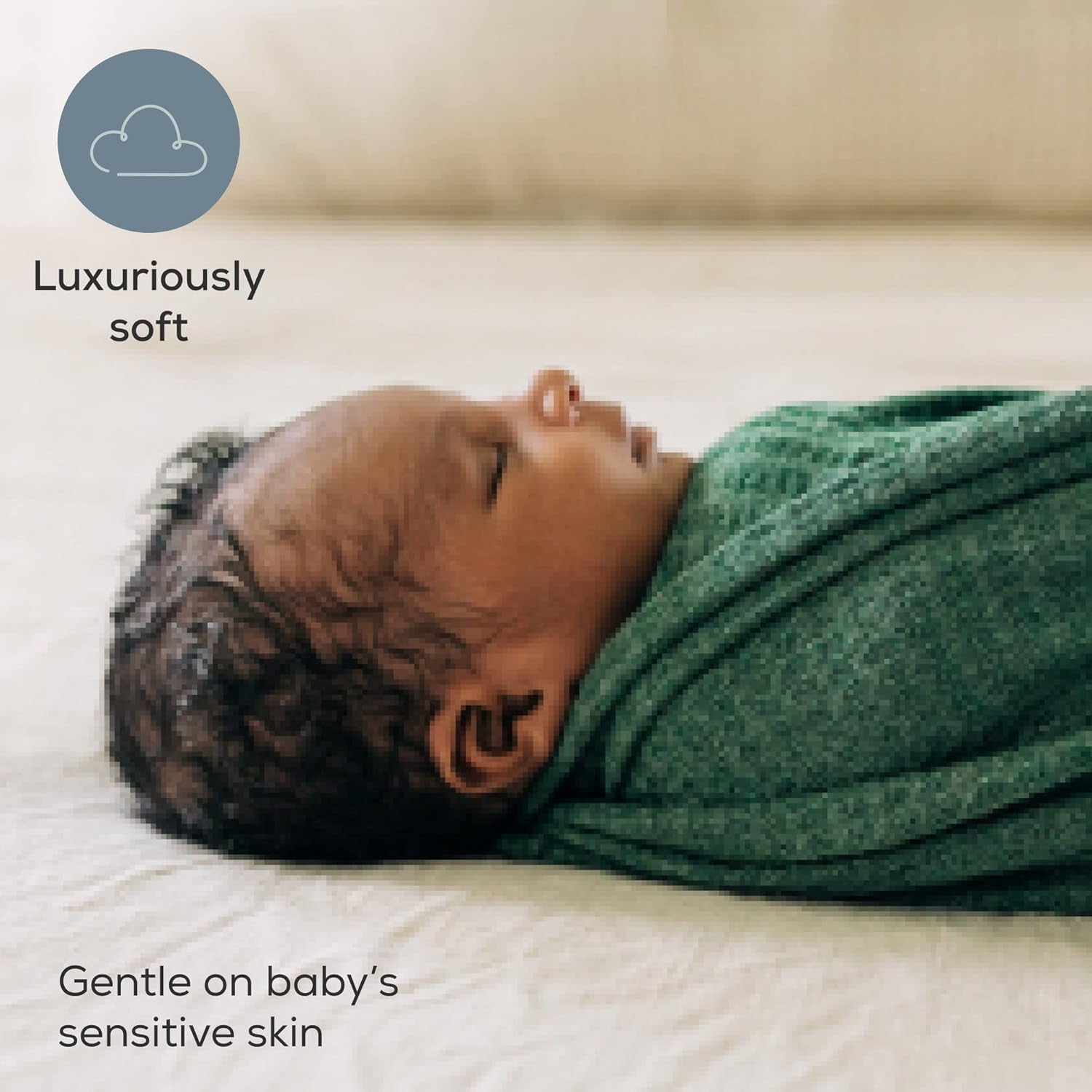 Newborn Photography Wraps - Gender Neutral Baby Essentials - Soft Knit Receiving Blankets - Newborn Photo Props - Green, 16" X 64" (3-Pack)