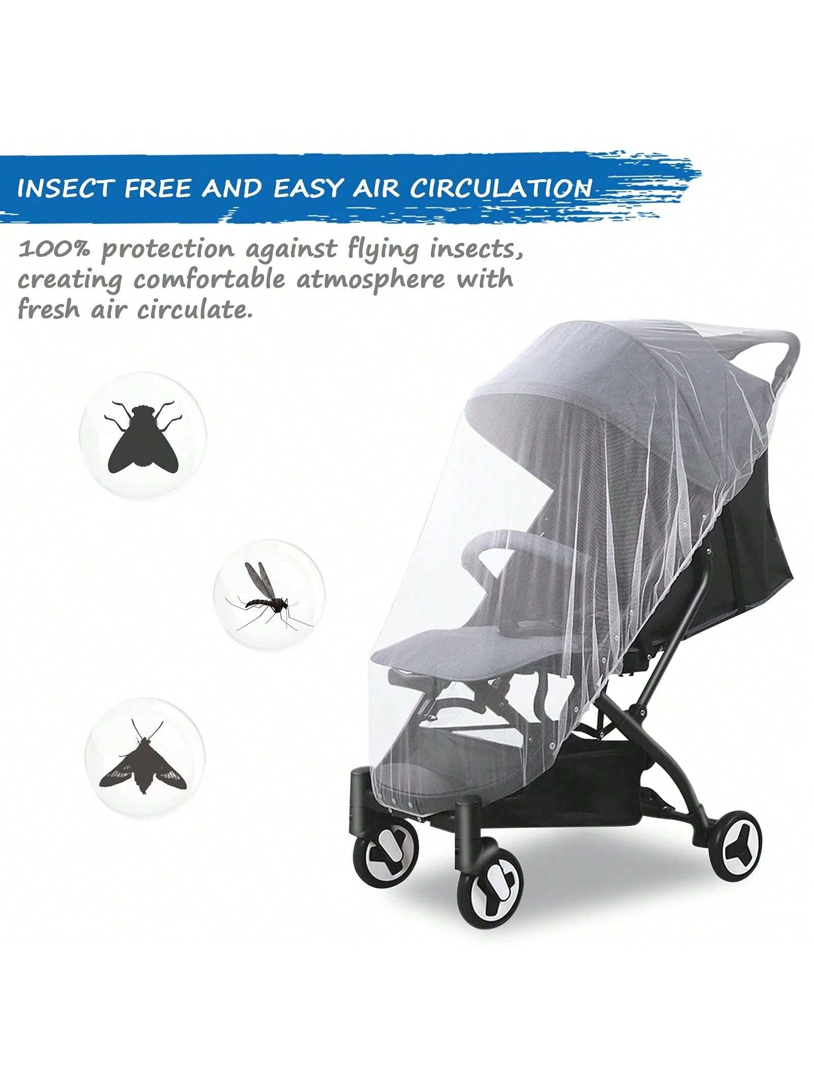 Portable & Durable Baby Mosquito Net – Fits Strollers, Bassinets, Cribs & Travel Cots, Lightweight Insect Protection for Infants