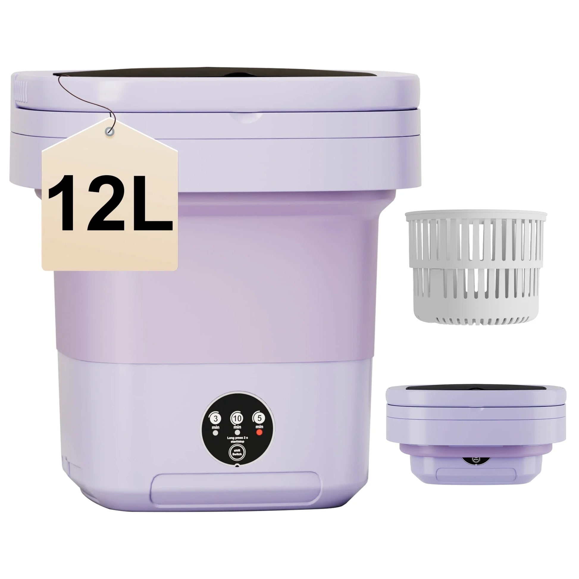 Portable 12L Folding Washing Machine - Baby laundry Washer