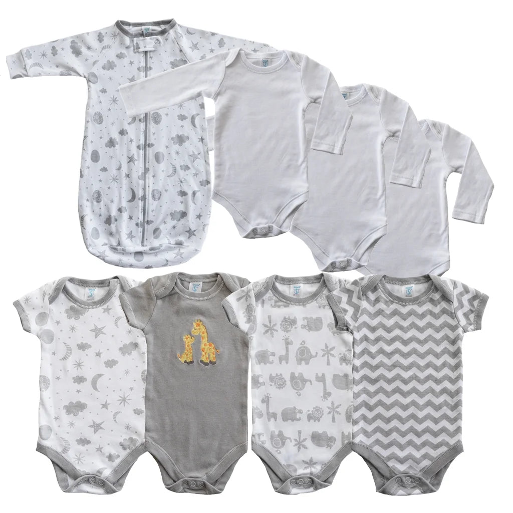 Spasilk 23-Piece Essential Newborn Layette Set in Gray - Perfect for Your Little One!
