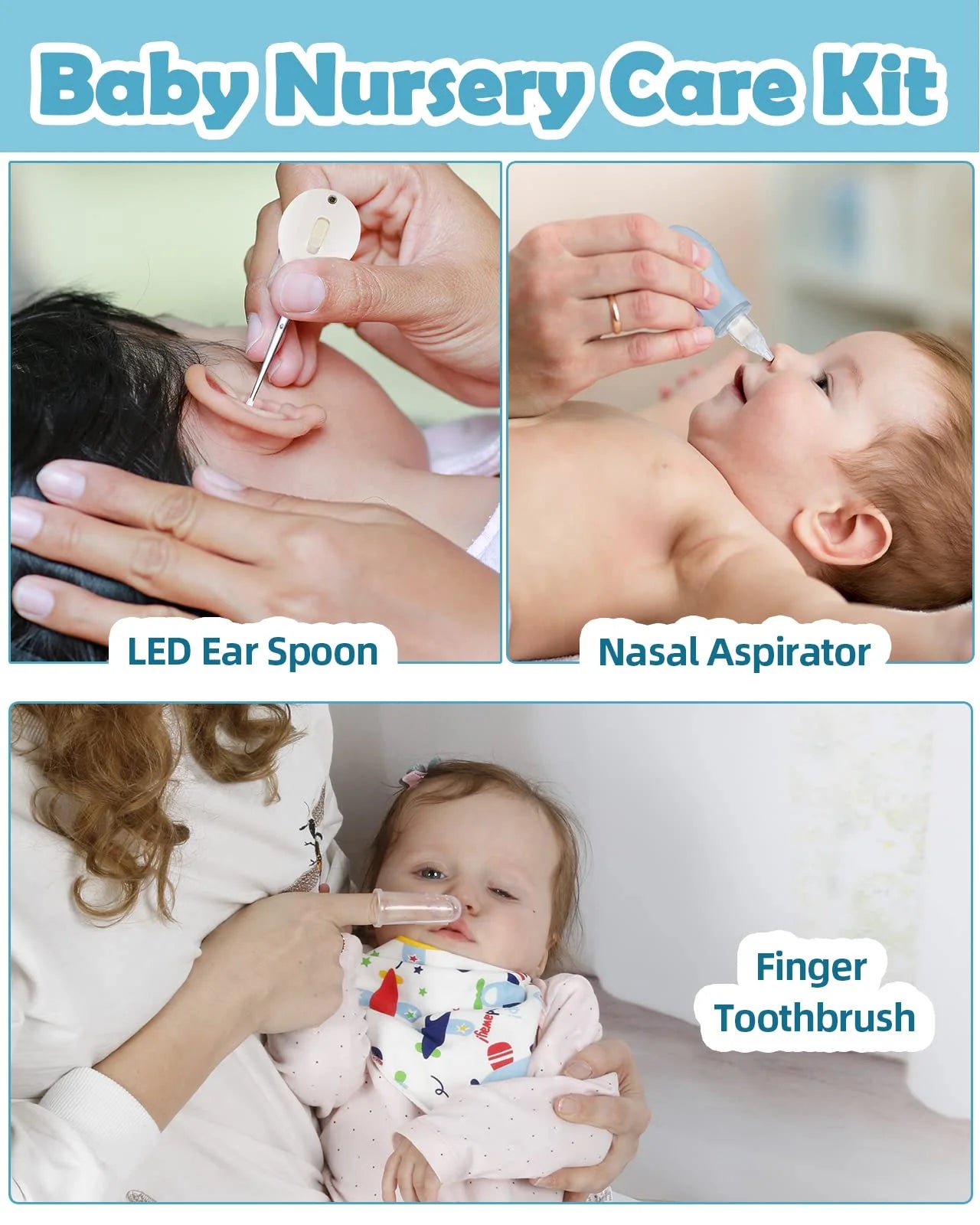 Lictin 15-Piece Baby Grooming & Healthcare Set - Essential Newborn Care kit for Infants & Toddlers