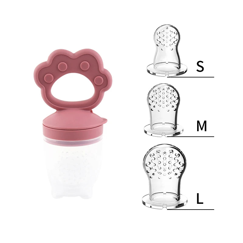 Silicone Fruit Feeder & Teething Toy-Safe, Soft & Easy to Hold