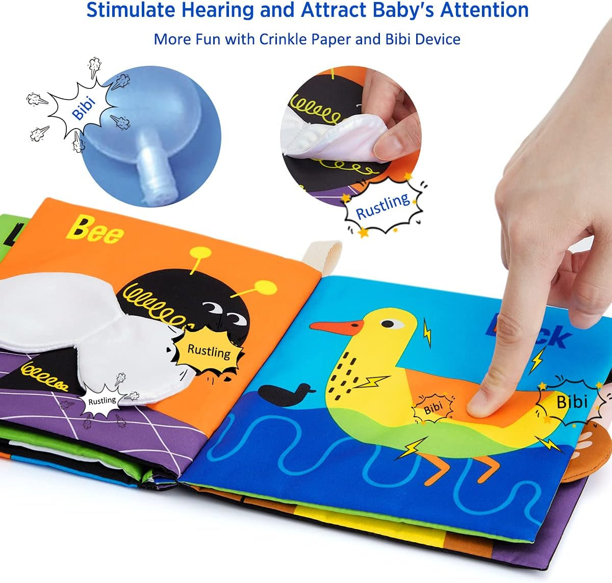 Engaging Soft Baby Books - High Contrast Black and White Cloth Books for Early Development, Perfect Educational Toys for Infants and Toddlers, Ideal Gift for Baby Girls and Boys