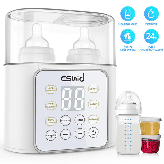 Ultimate 9-In-1 Baby Bottle Warmer & Food Heater - Fast Milk Warming & Defrosting Solution. Sterilizer/LED Display