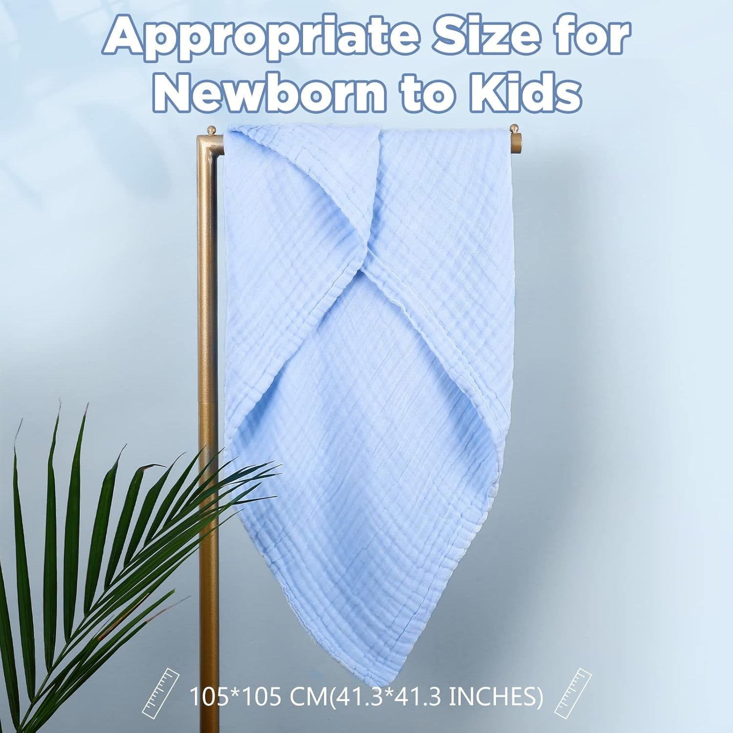 2-Pack Cotton Set for Newborns & Toddlers (White & Blue) -Soft, Breathable & Perfect for Newborns, Toddlers /Baby Shower Gift Idea.