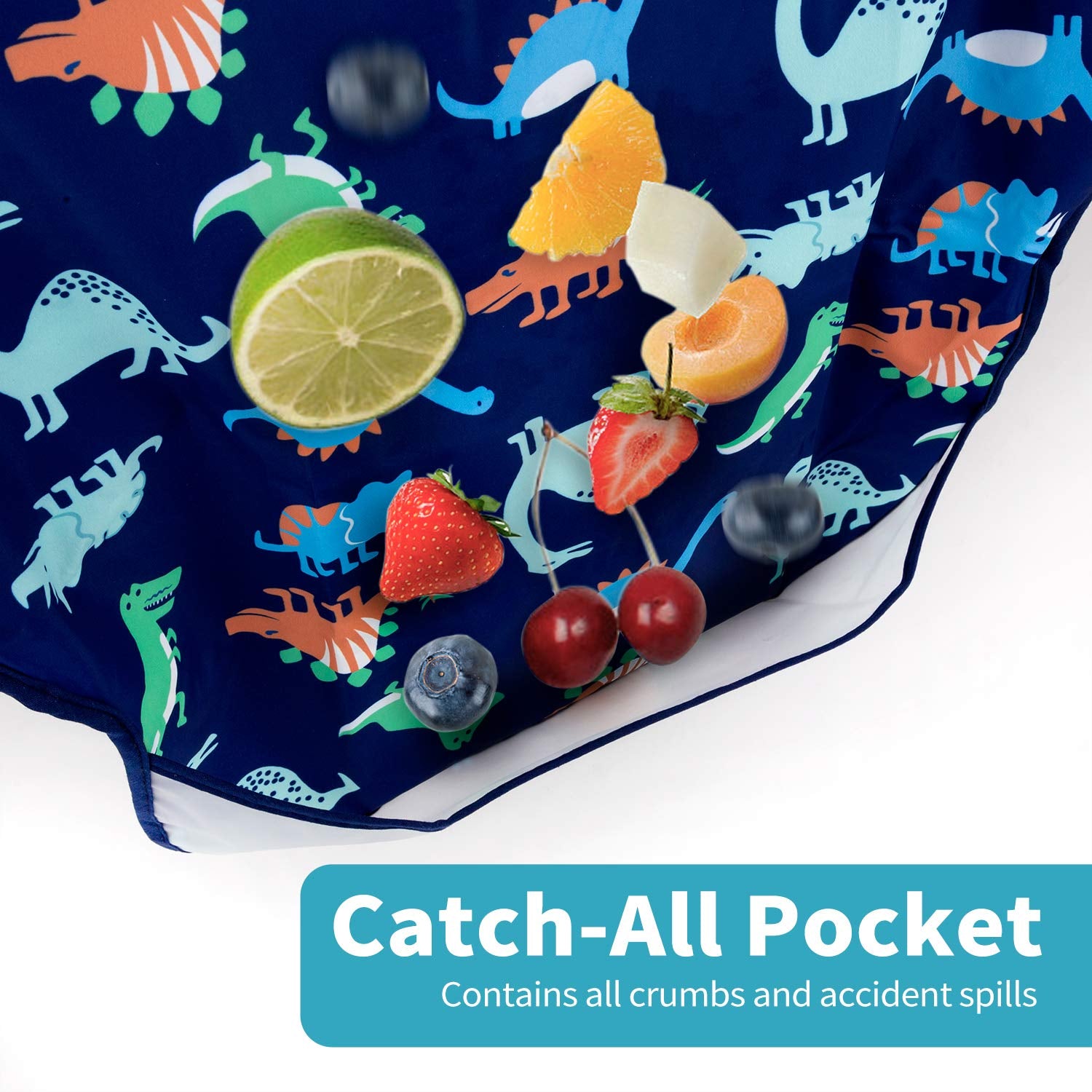 3 Pcs Long Sleeved Bib Set | Baby Waterproof Bibs with Pocket Bundle | Toddler Bib with Sleeves and Crumb Catcher