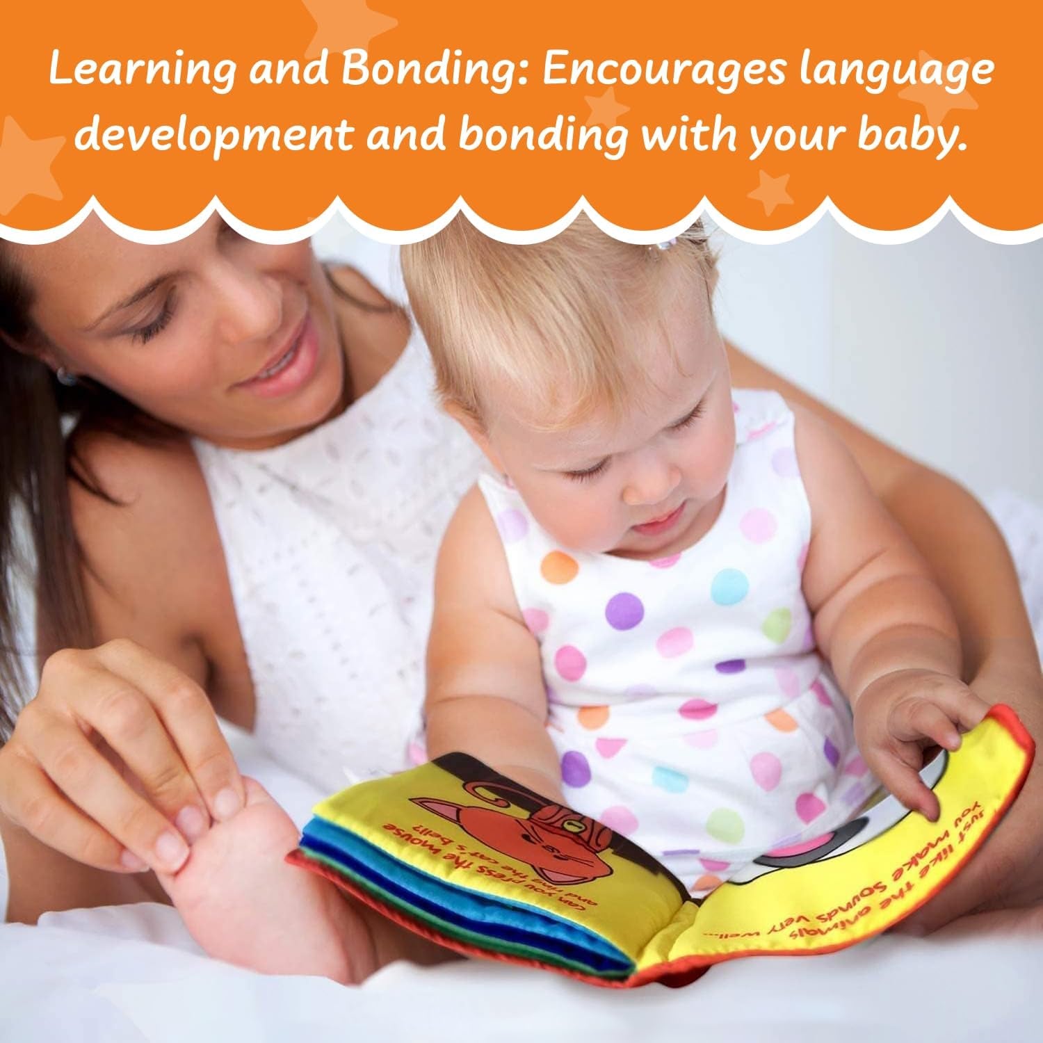 Engaging Soft Cloth Baby Crinkle Books for Infants - Perfect Gift for 1-Year-Olds with Bright Colors and Sensory Features