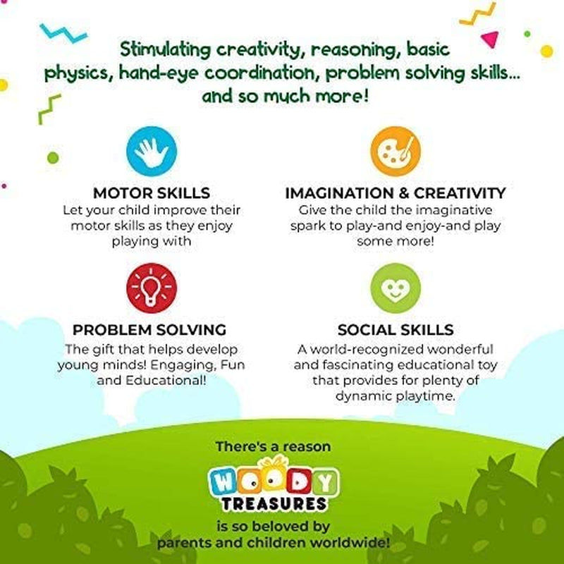 Wooden Toys - Montessori Toys for 2 Year Old Girls and Boys - Toddler Puzzles