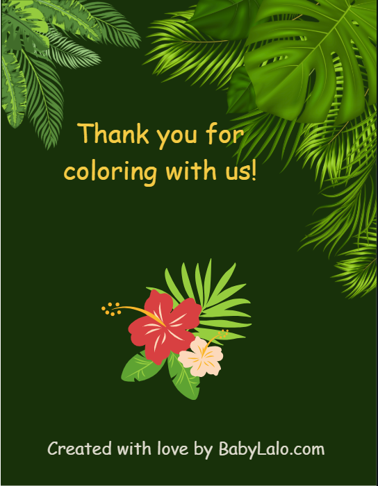 Wild Animals Coloring Book for Kids – Printable PDF
