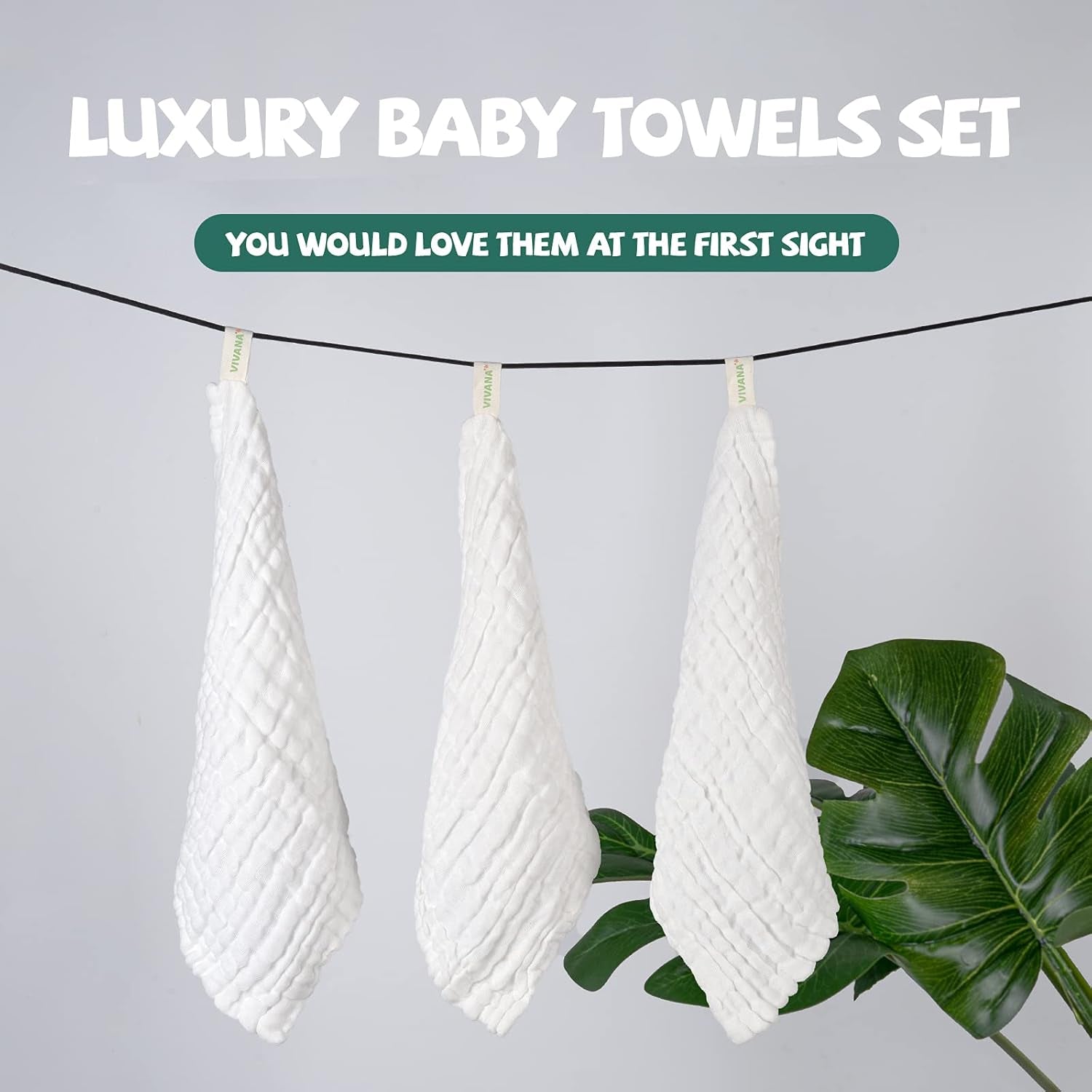 Ultra-Soft Baby Muslin Washcloths - 6-Layer Absorbent Face Towels for Delicate Skin - Perfect Newborn Wipes for Baby Registry & Showers