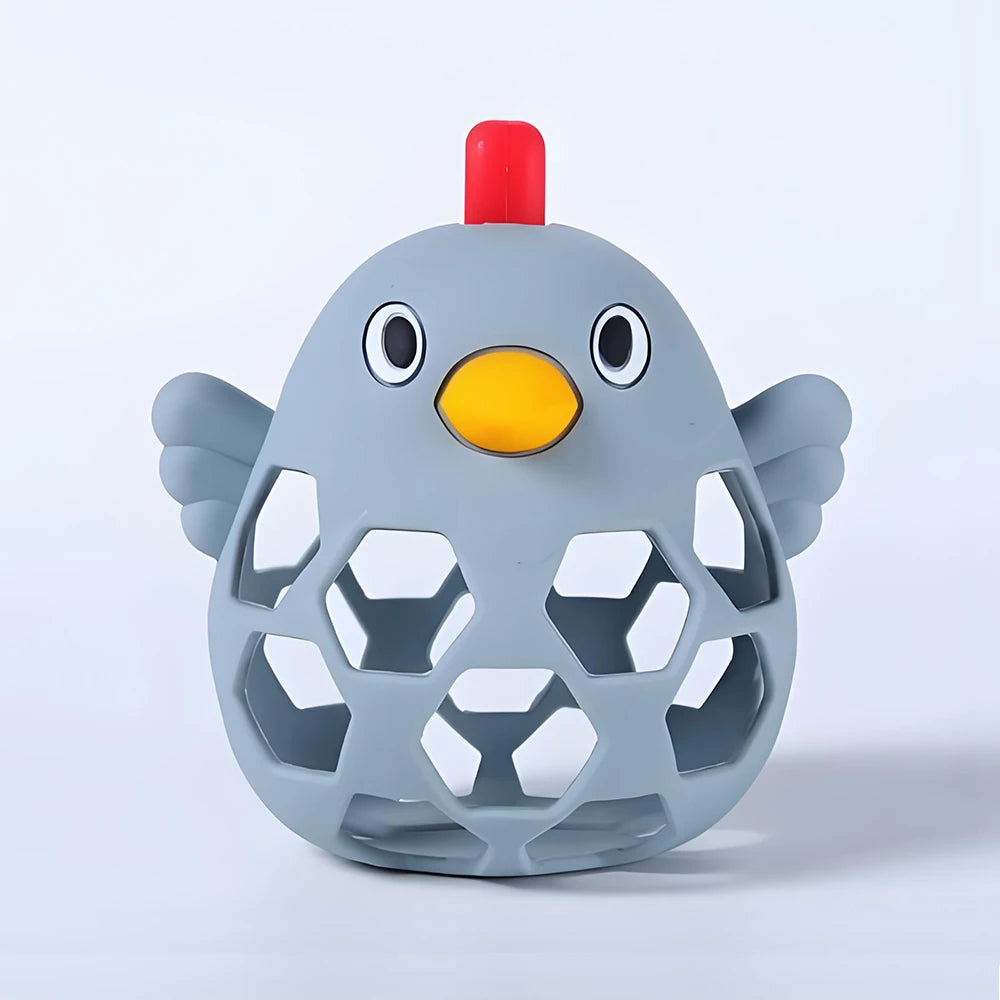 Delightful Cartoon Chick Silicone Teethers for Chewing Training - Perfect Baby Care Toys!